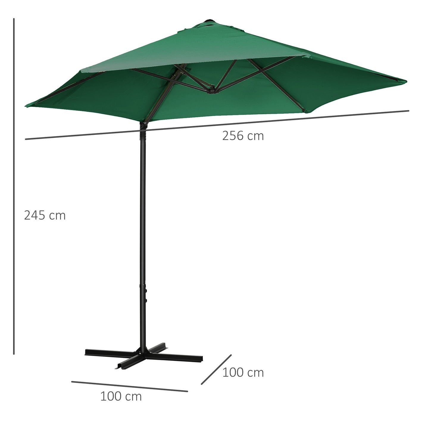 2.5M Garden Cantilever Parasol
