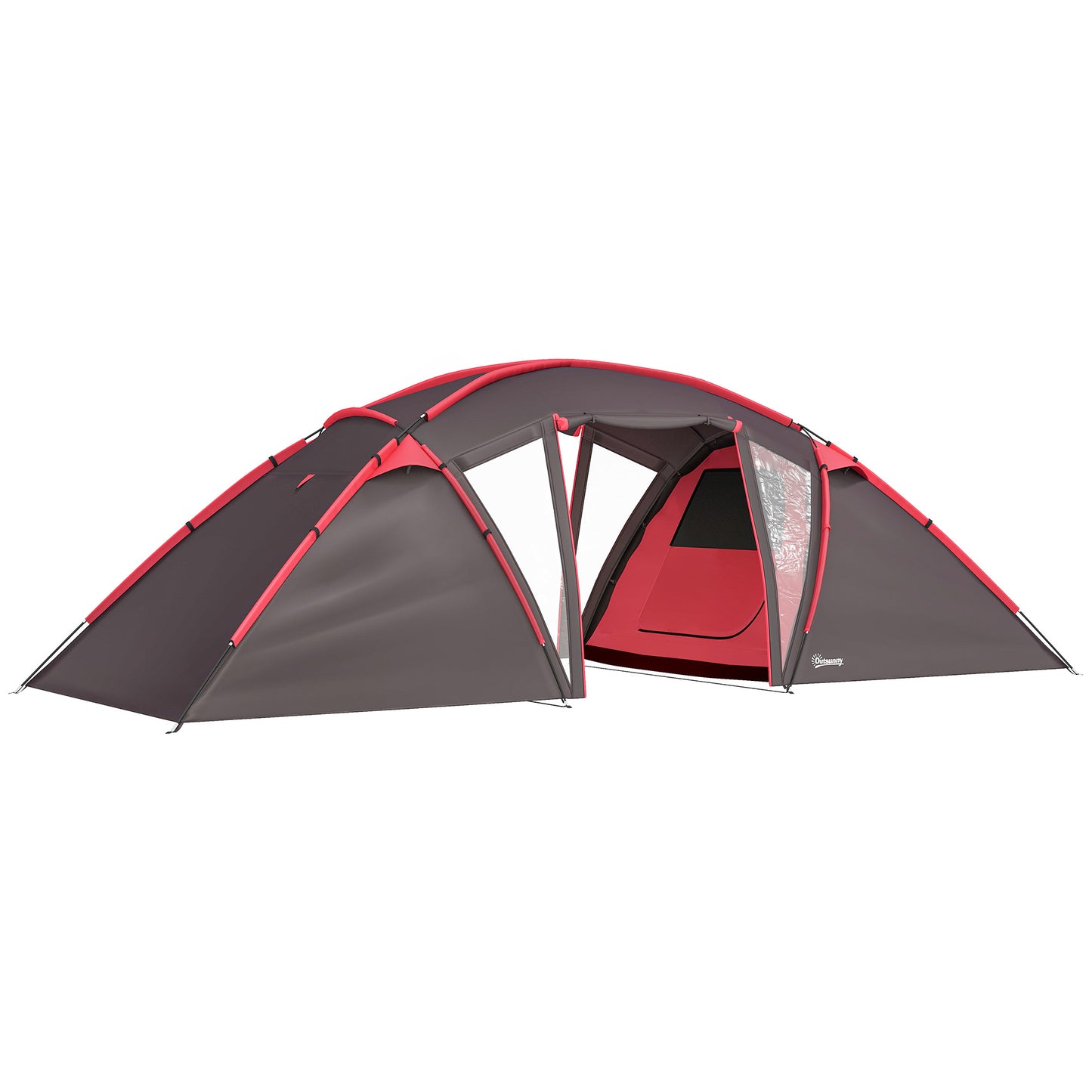 4-6 Man Family Camping Tent w/ 2 Bedrooms and a Living Room
