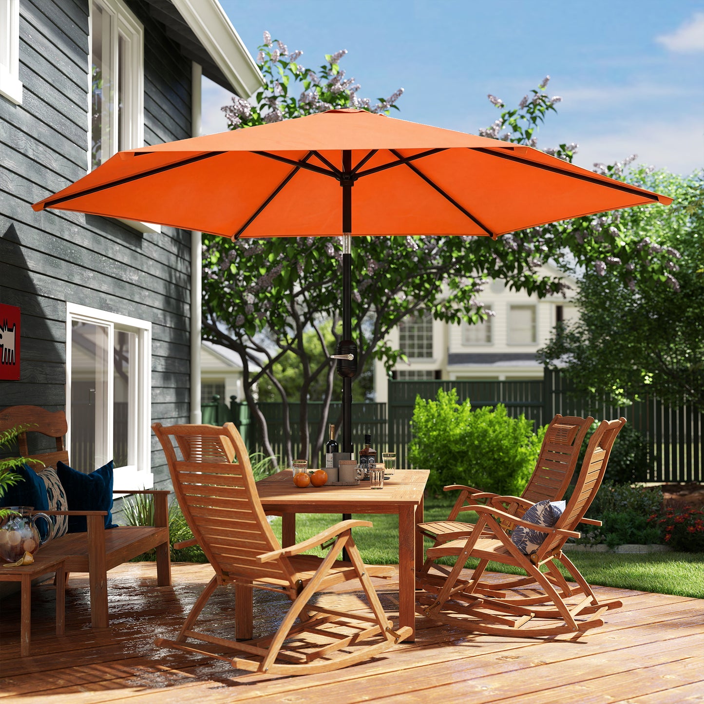 2.6 m Garden Parasol Umbrella with Aluminium Pole (7)