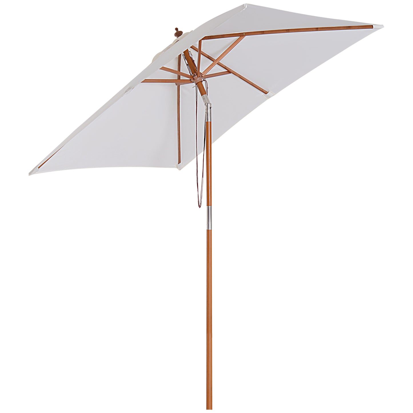2m x 1.5m Garden Parasol Umbrella with Tilting Sunshade Canopy