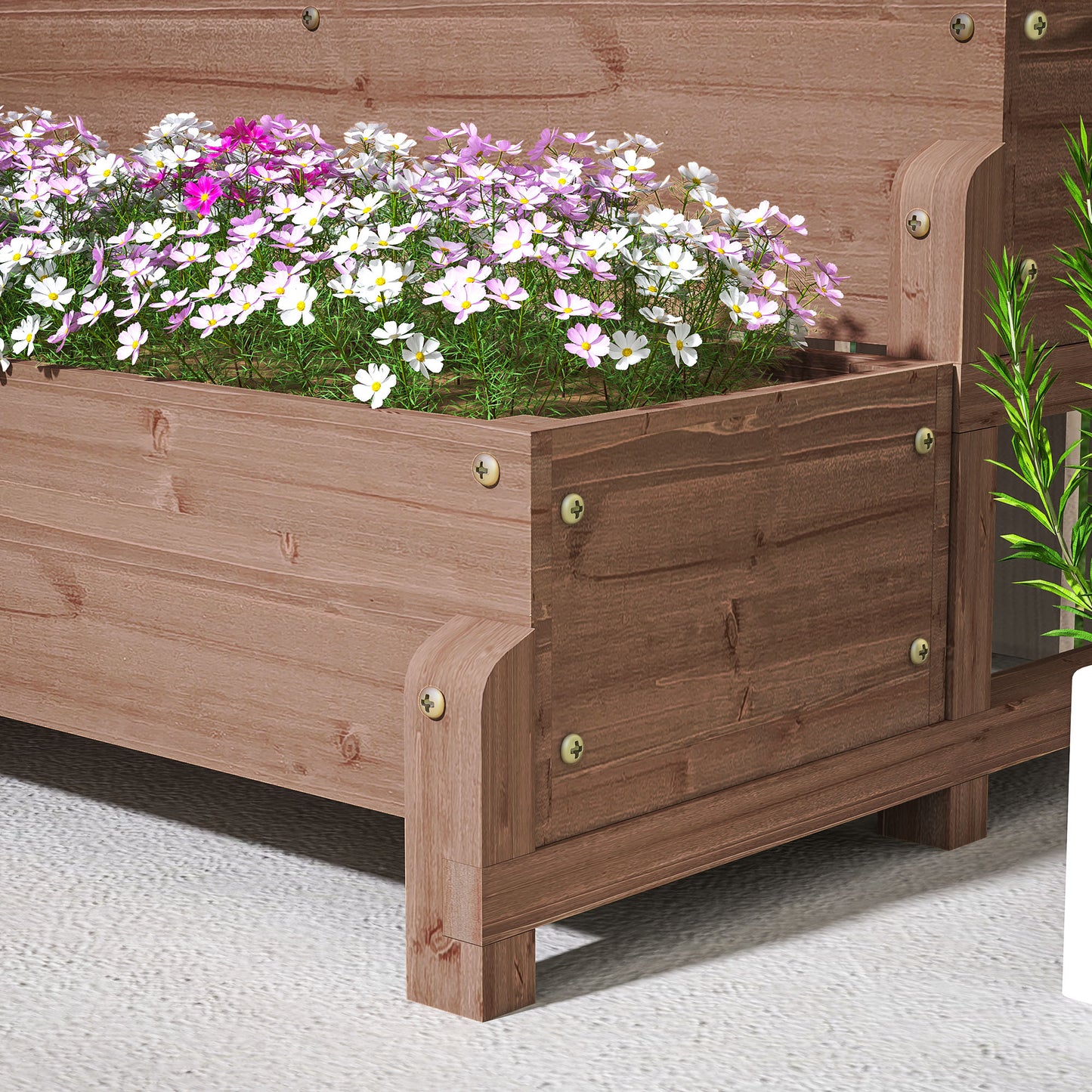 2-Tier Raised Garden Bed with Trellis