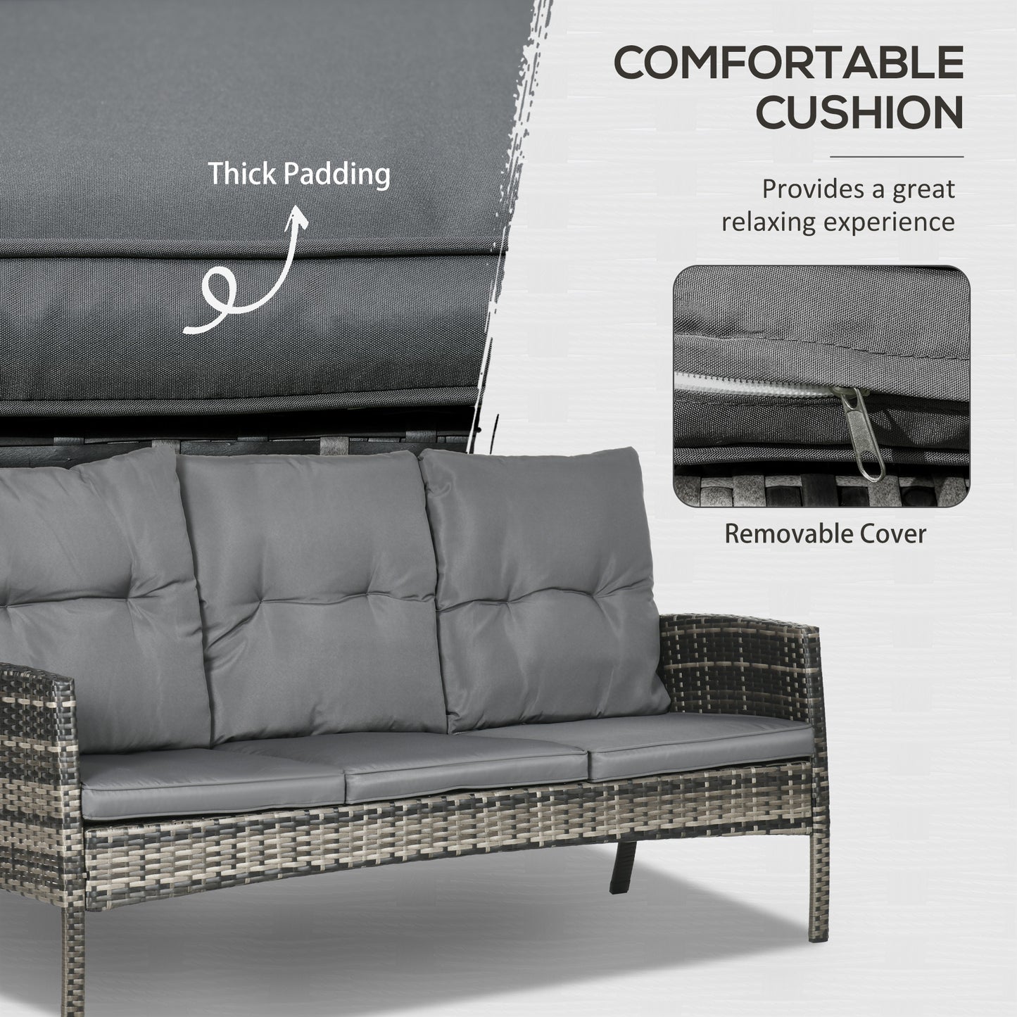 5 Seater Rattan Garden Furniture Set, 2 Armchairs