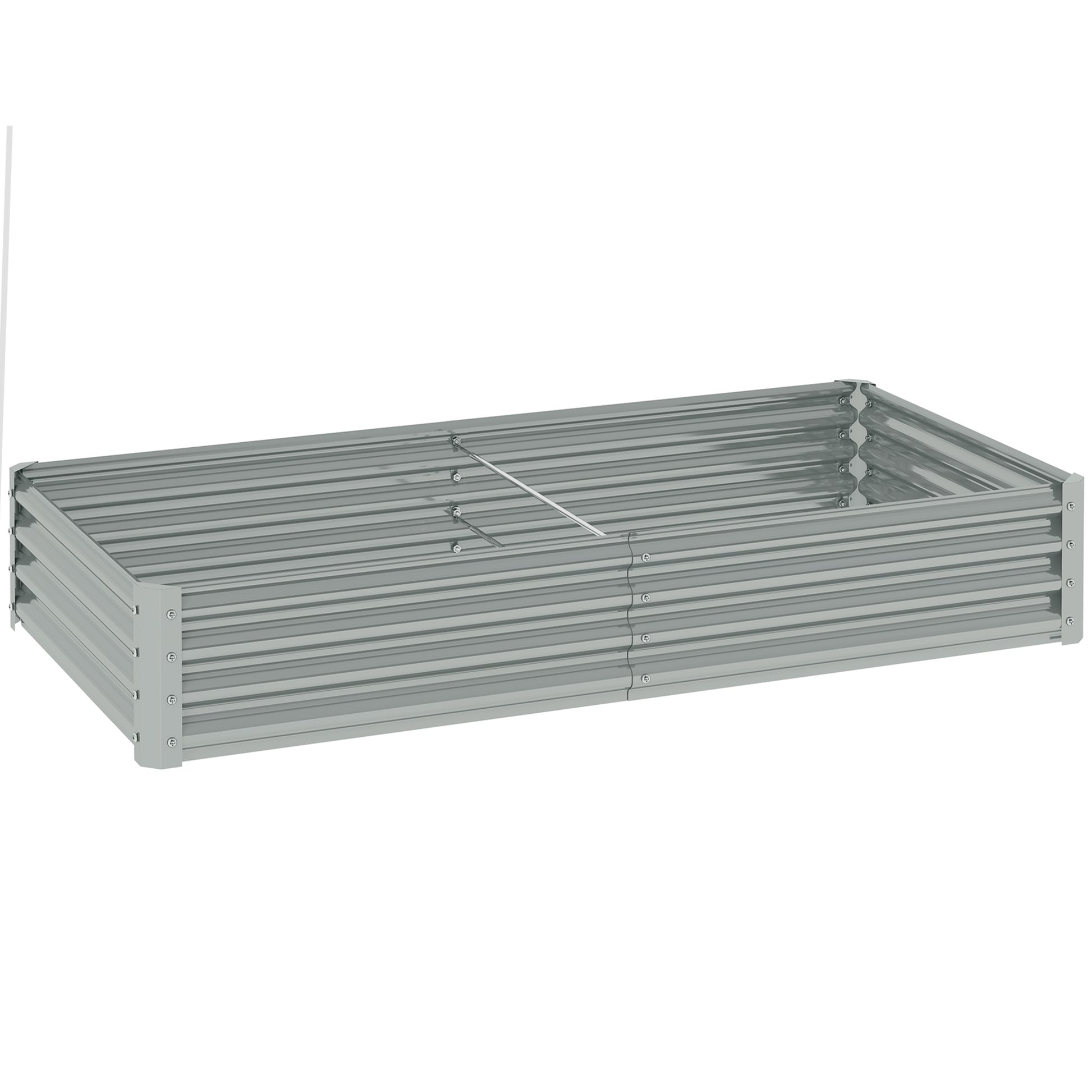 180 x 90cm Galvanised Steel Open Planter