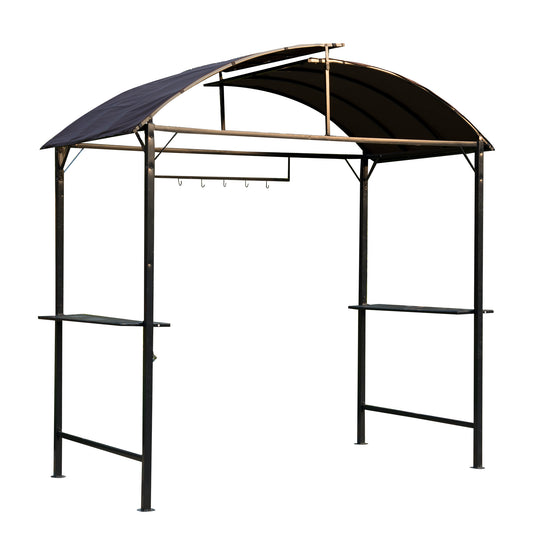 Metal Smoking Gazebo Marquee Garden Patio BBQ Tent Grill Canopy
