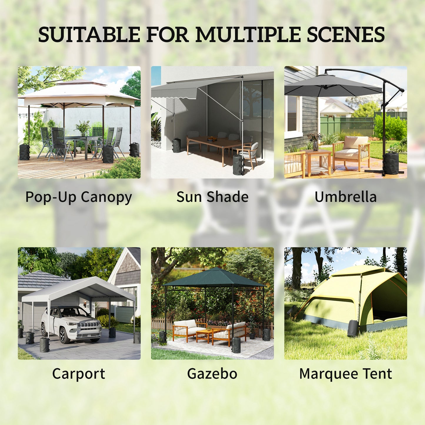 Set of 4 Gazebo Weights Sand Bags