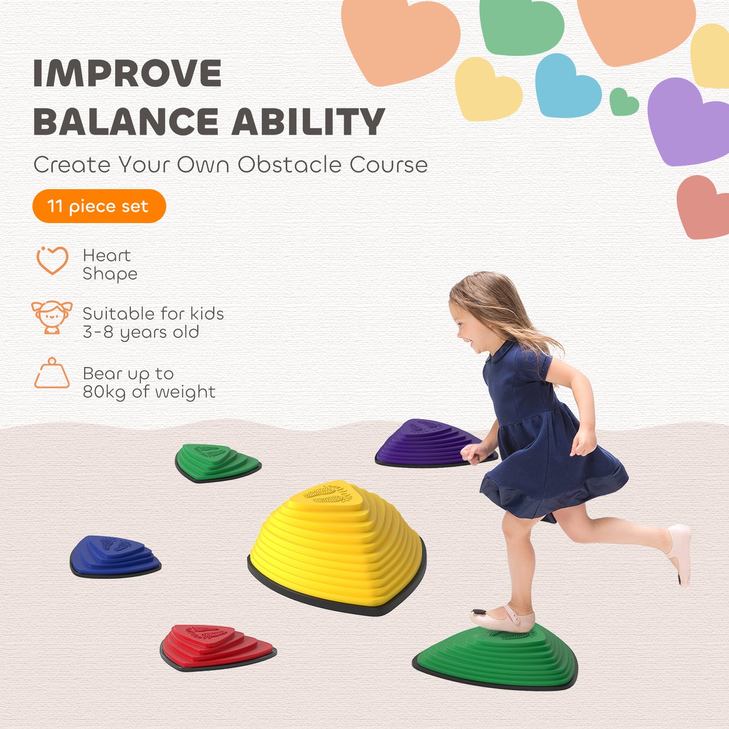 6-Piece Stepping Stones for Kids