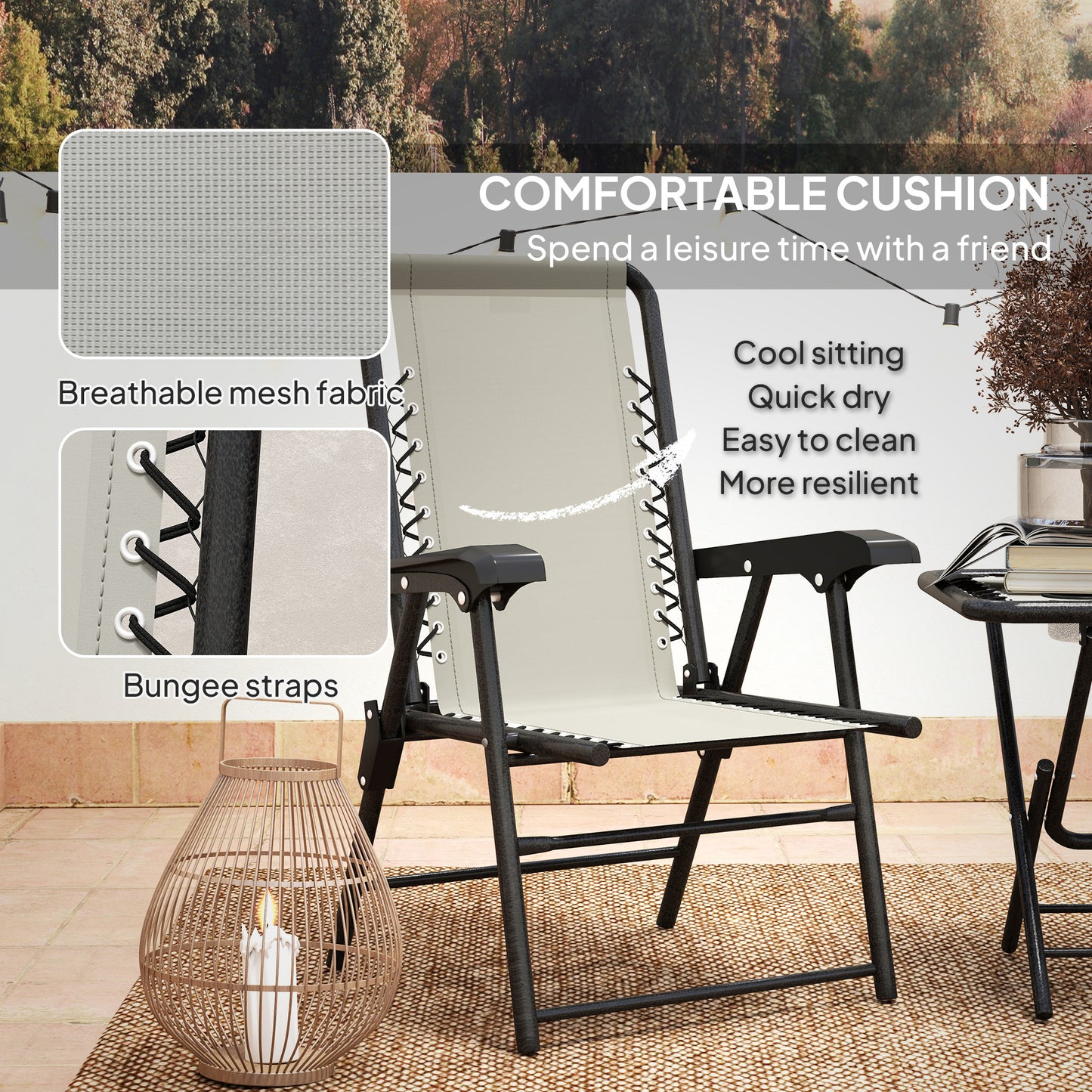 Three-Piece Garden Table and Chair Set