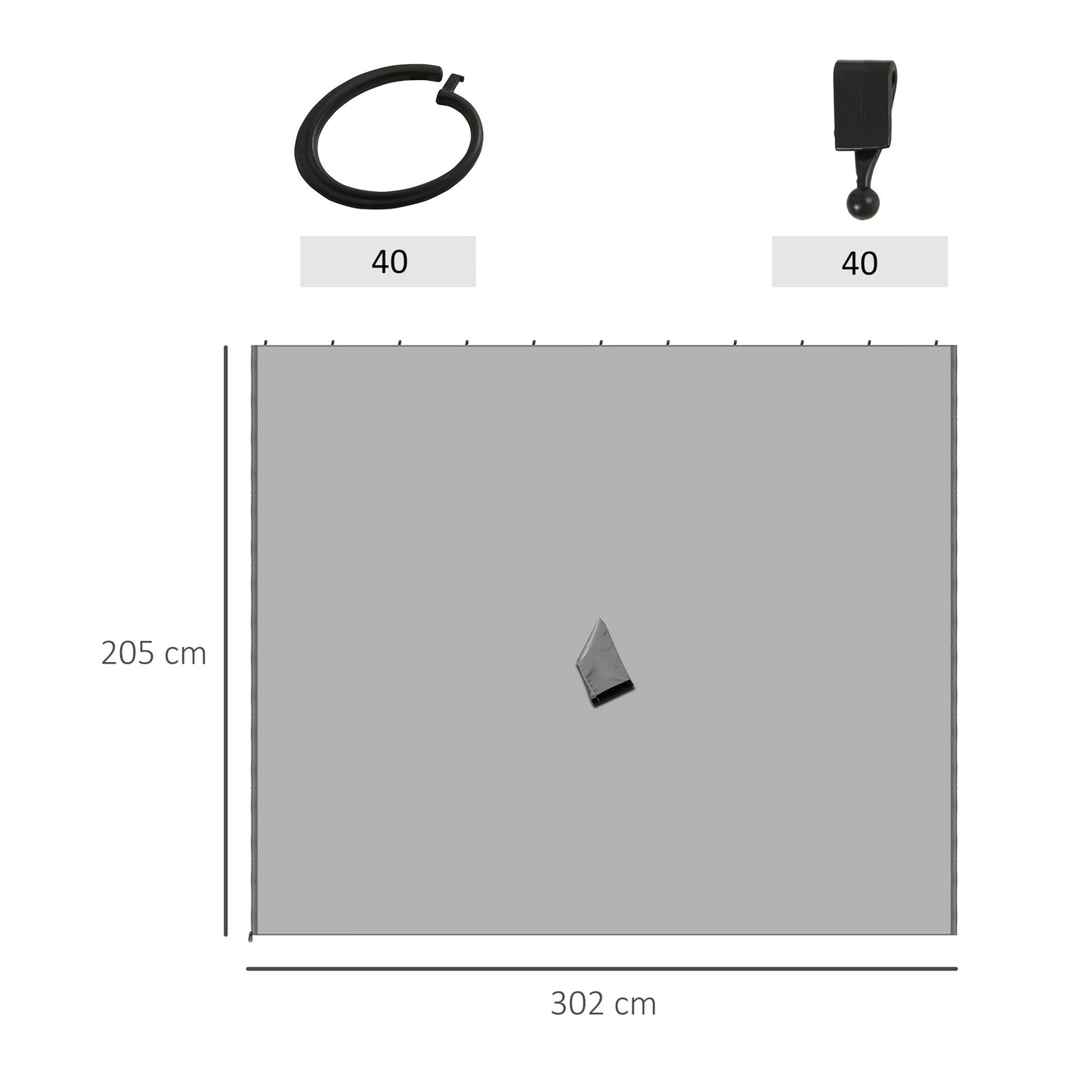 Set of Four 3 x 3m Gazebo Replacement Walls