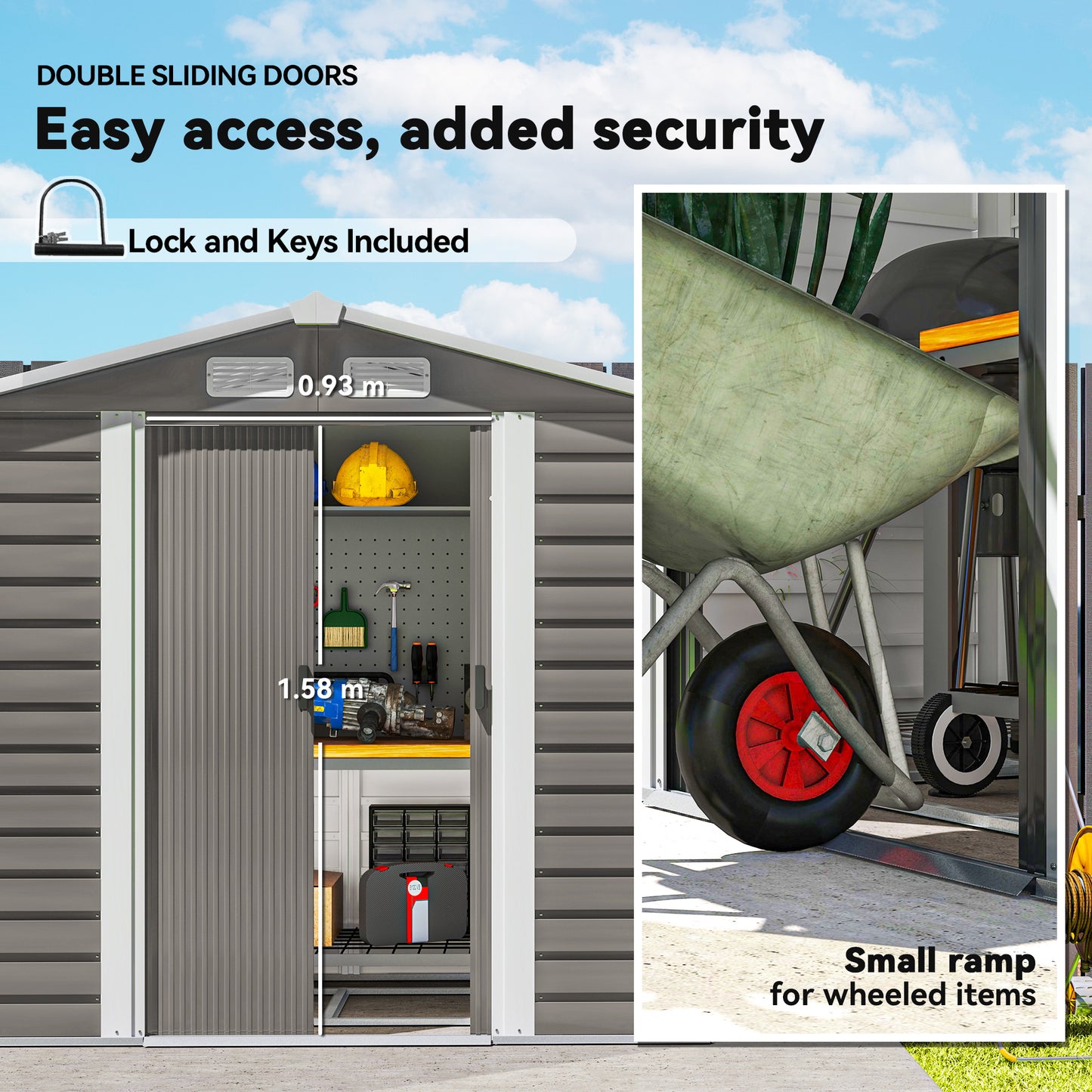 7 x 4ft Garden Shed, Easy to Assemble