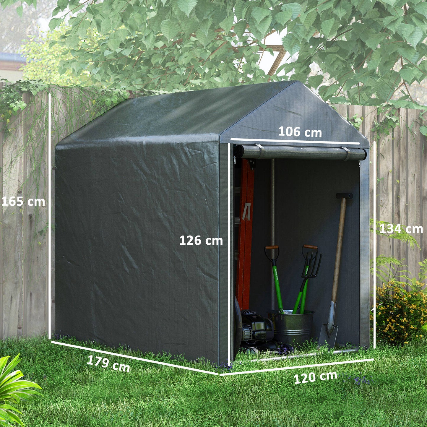 179 x 120cm Temporary Garden Shed