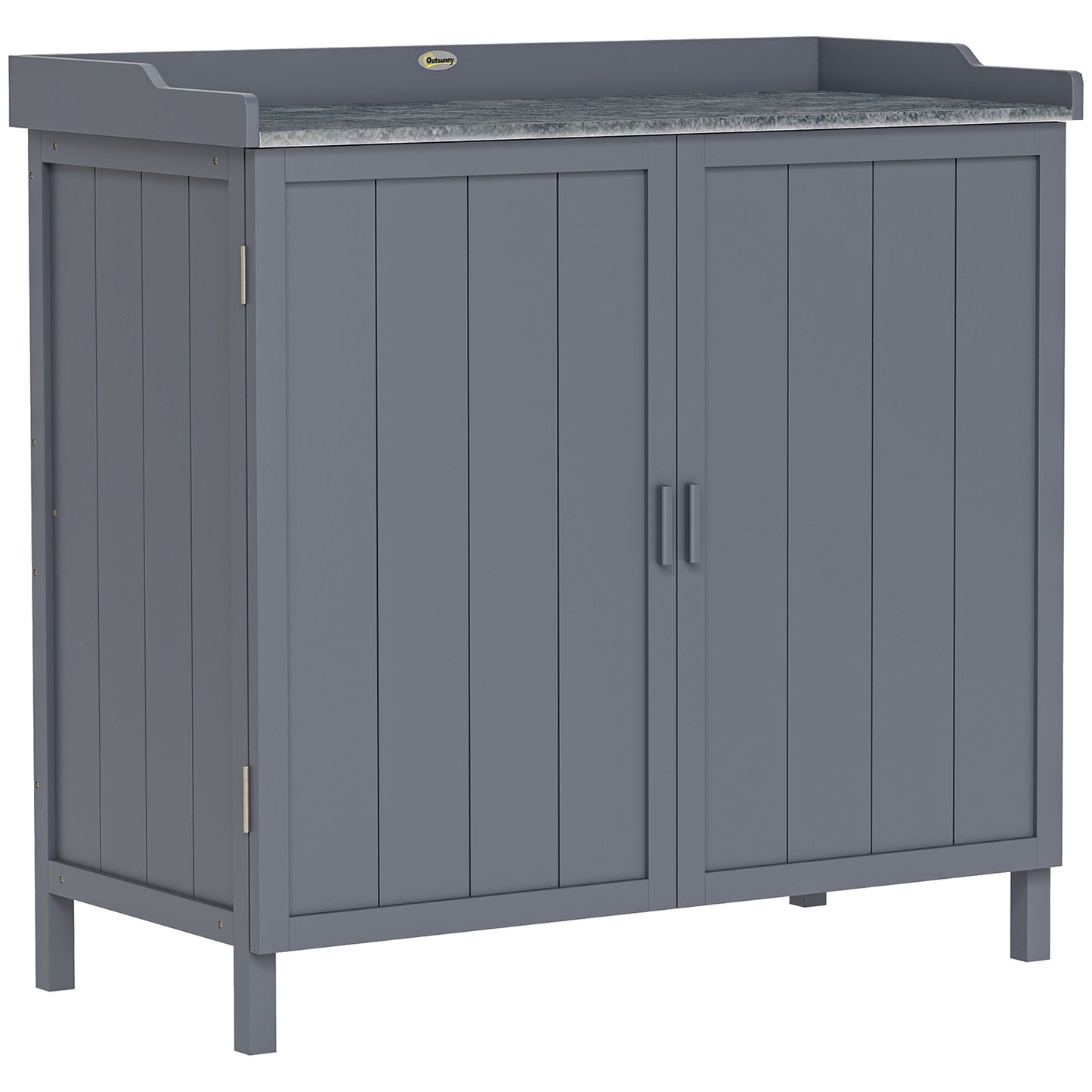 Wood Garden Storage Cabinet, Outdoor Tool Shed