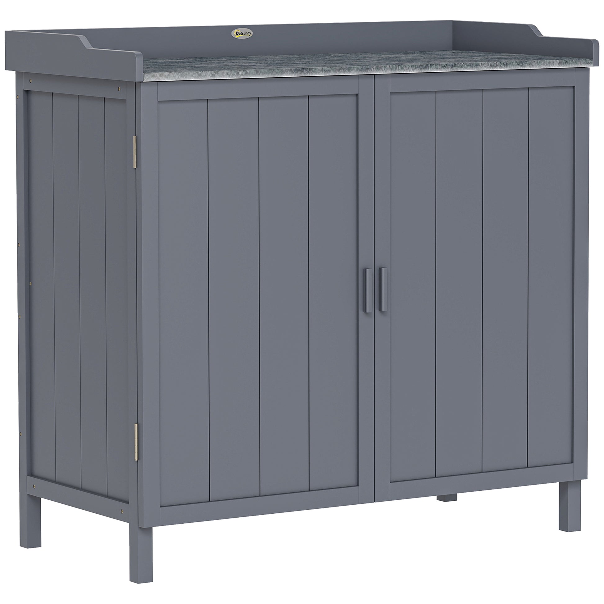 Wood Garden Storage Cabinet, Outdoor Tool Shed