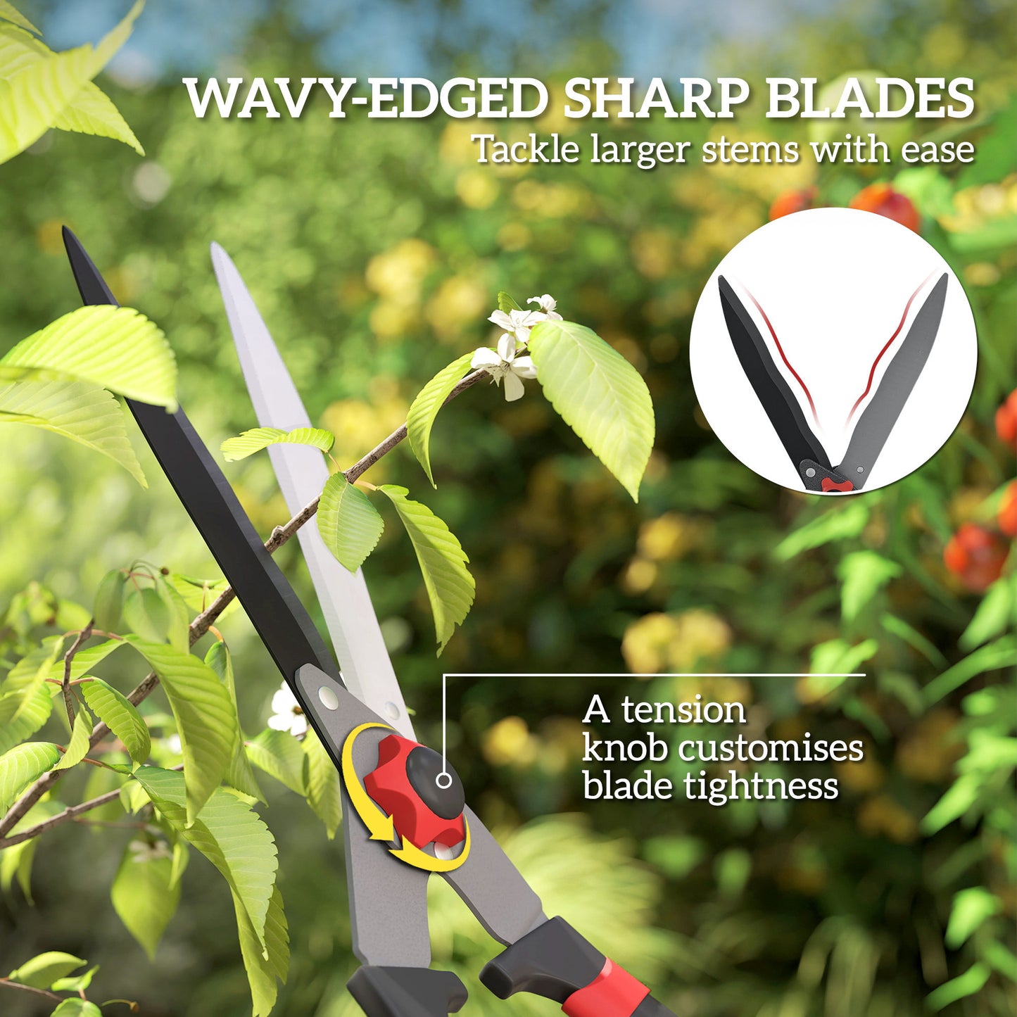 Garden Shears, 63.5 cm Heavy Duty Hedge Shears