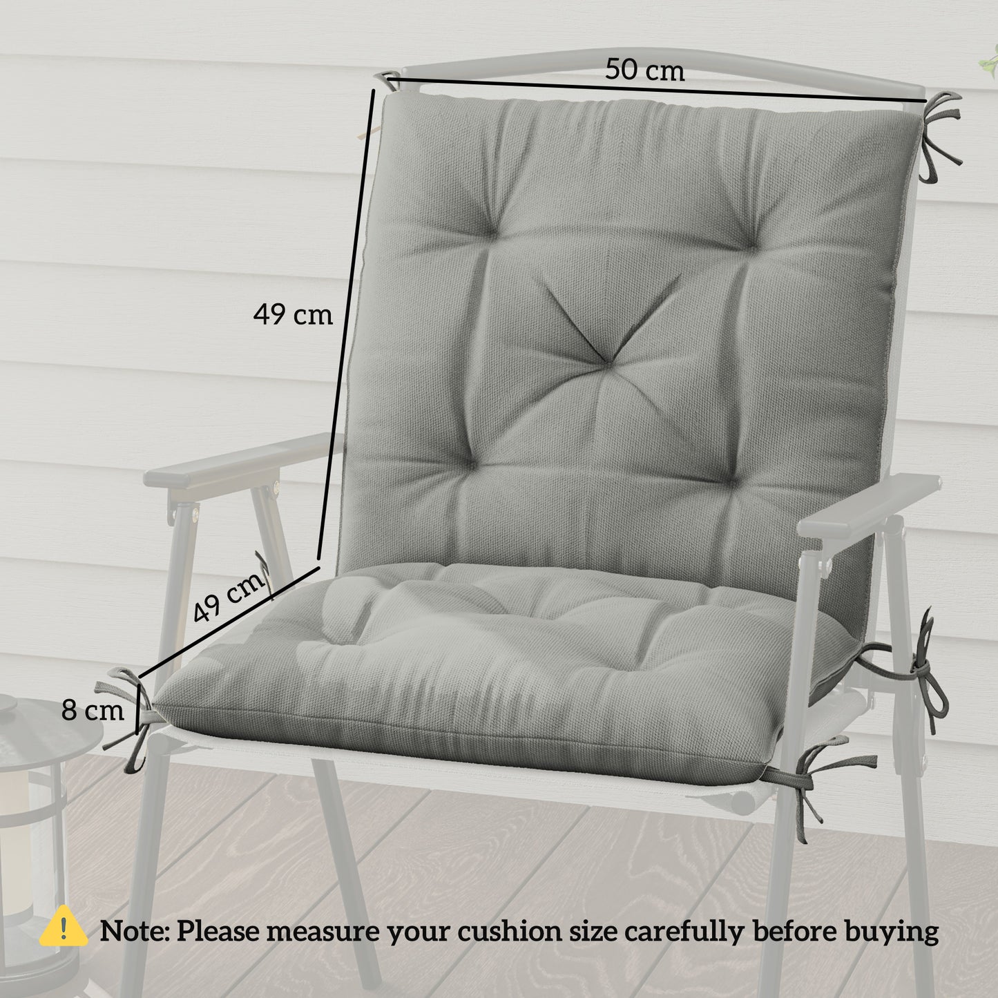 Set of Two Outdoor Seat Cushions