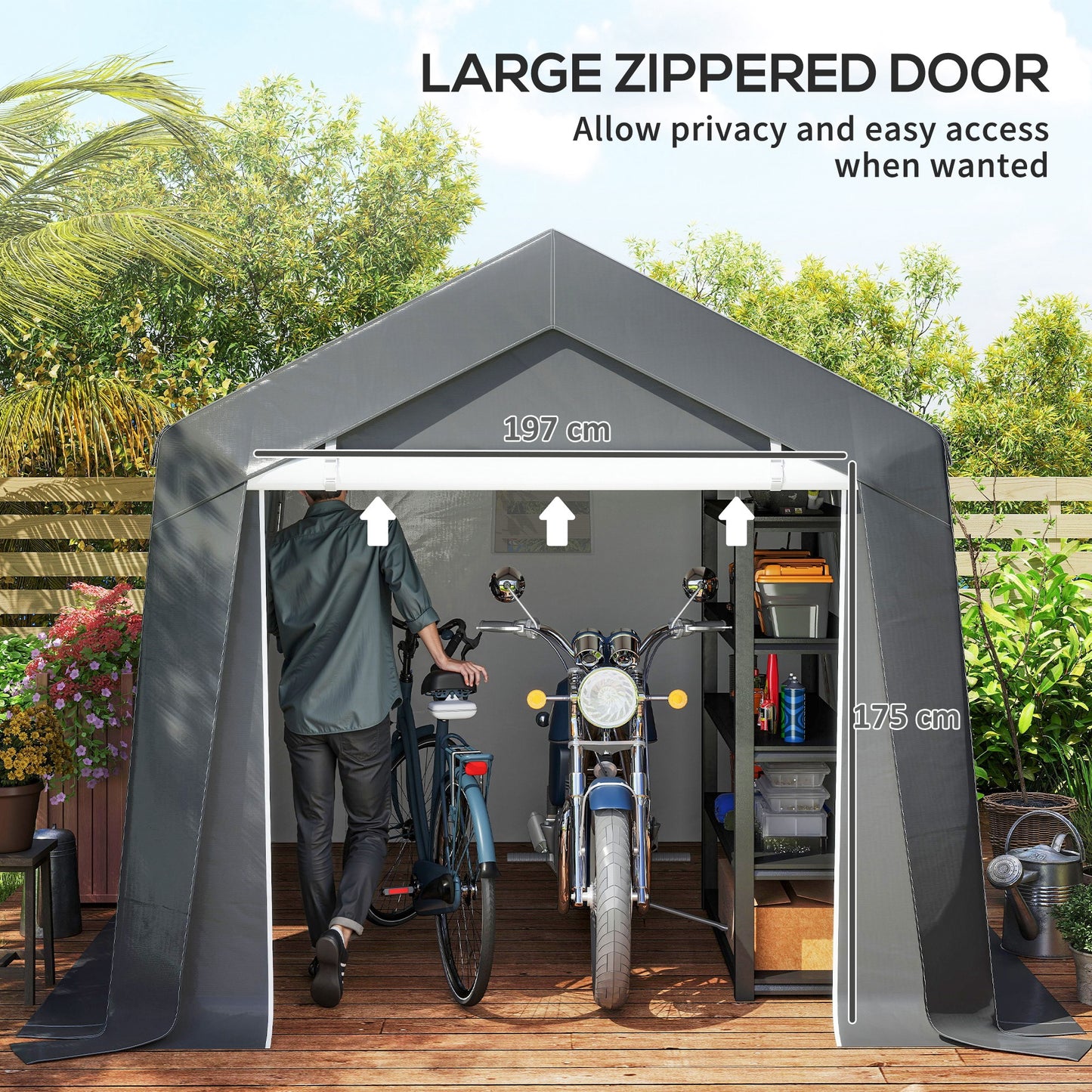 3.6 x 2.1m Portable Outdoor Shed, with Window