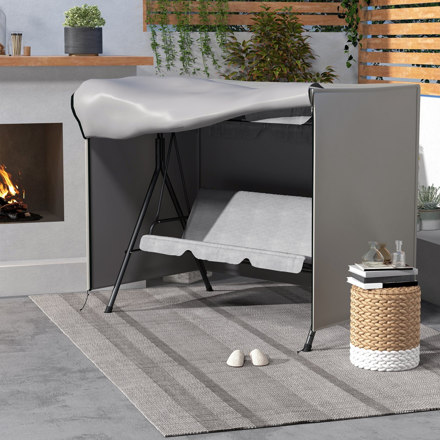 205 x 124cm Three-Seater Swing Chair Protective Cover