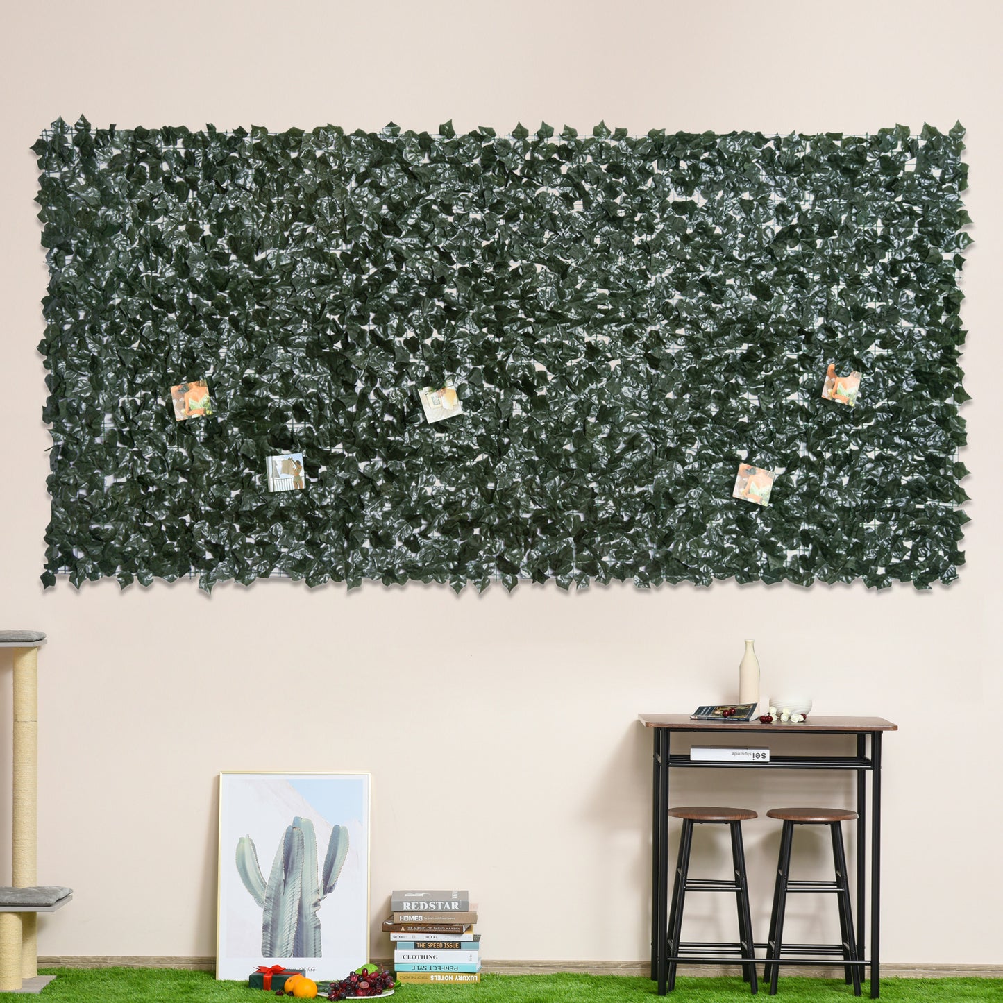 2-Piece Artificial Leaf Hedge Screen Privacy Fence Panel (2)