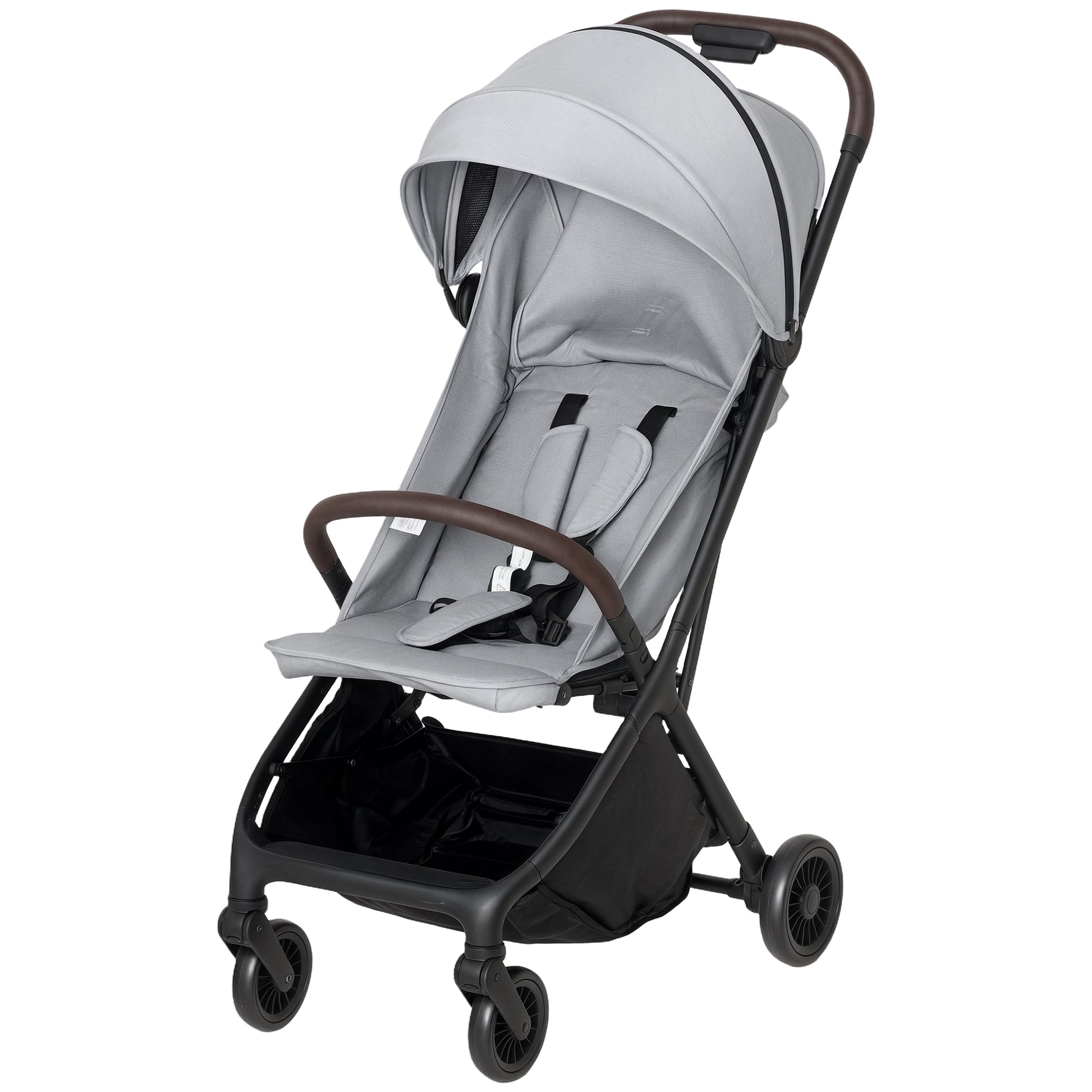 Foldable Baby Stroller with Adjustable Seat, 5-Point Harness, Canopy