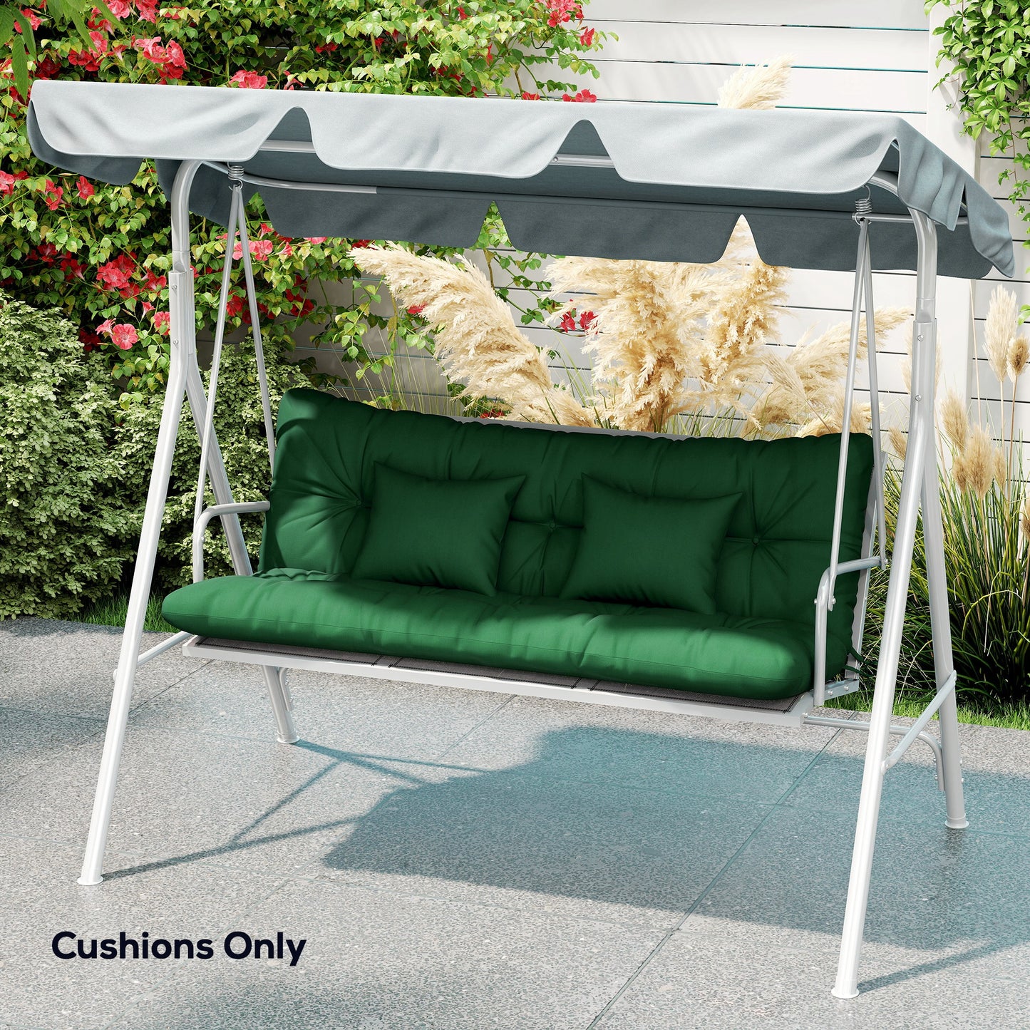 Outdoor Seat Cushions Back Cushion with 2 Pillows