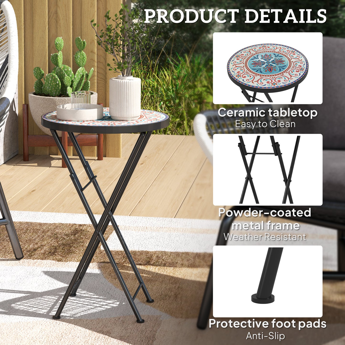 Mosaic Outdoor Garden Table (1)