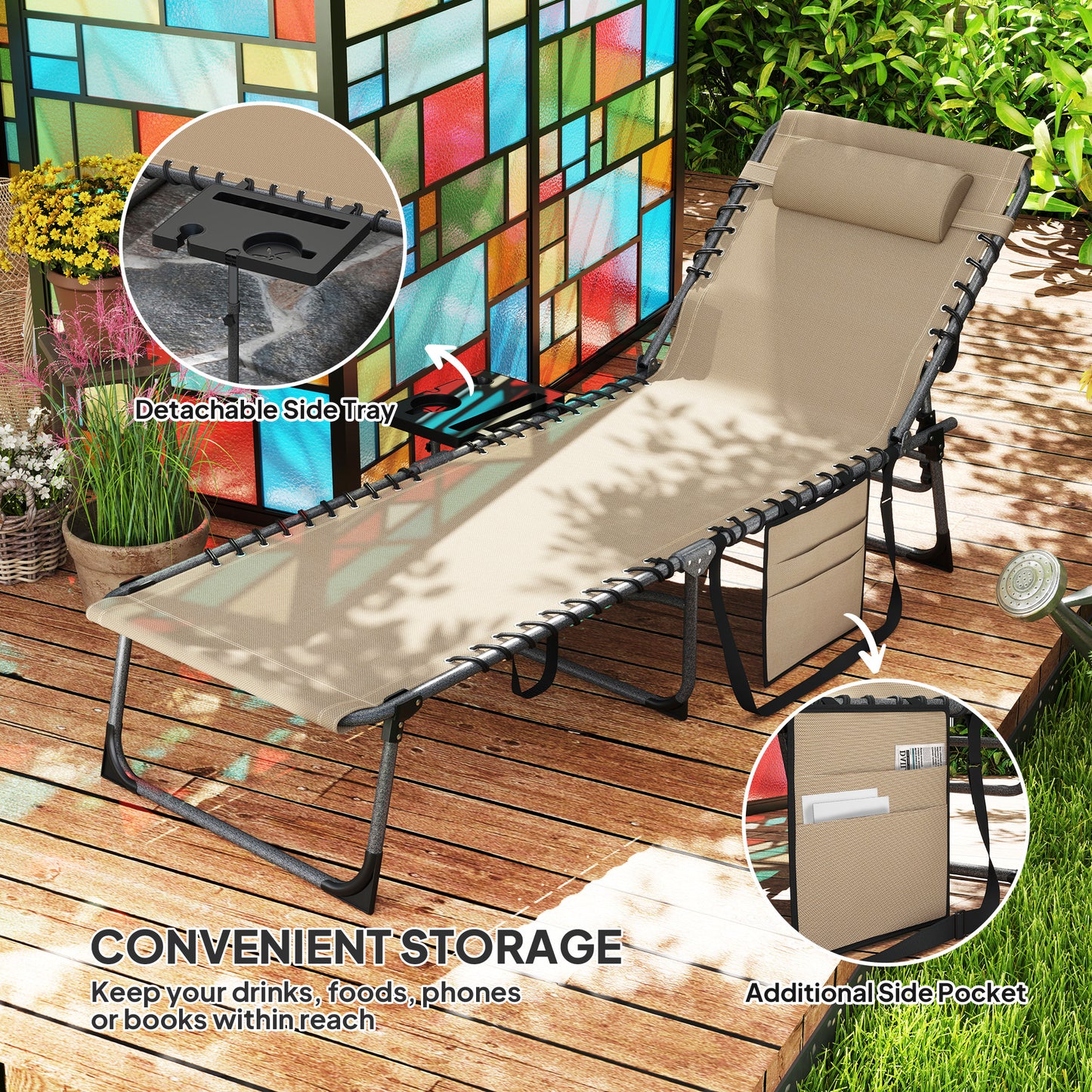 Five-Position Reclining Sun Lounger (4)