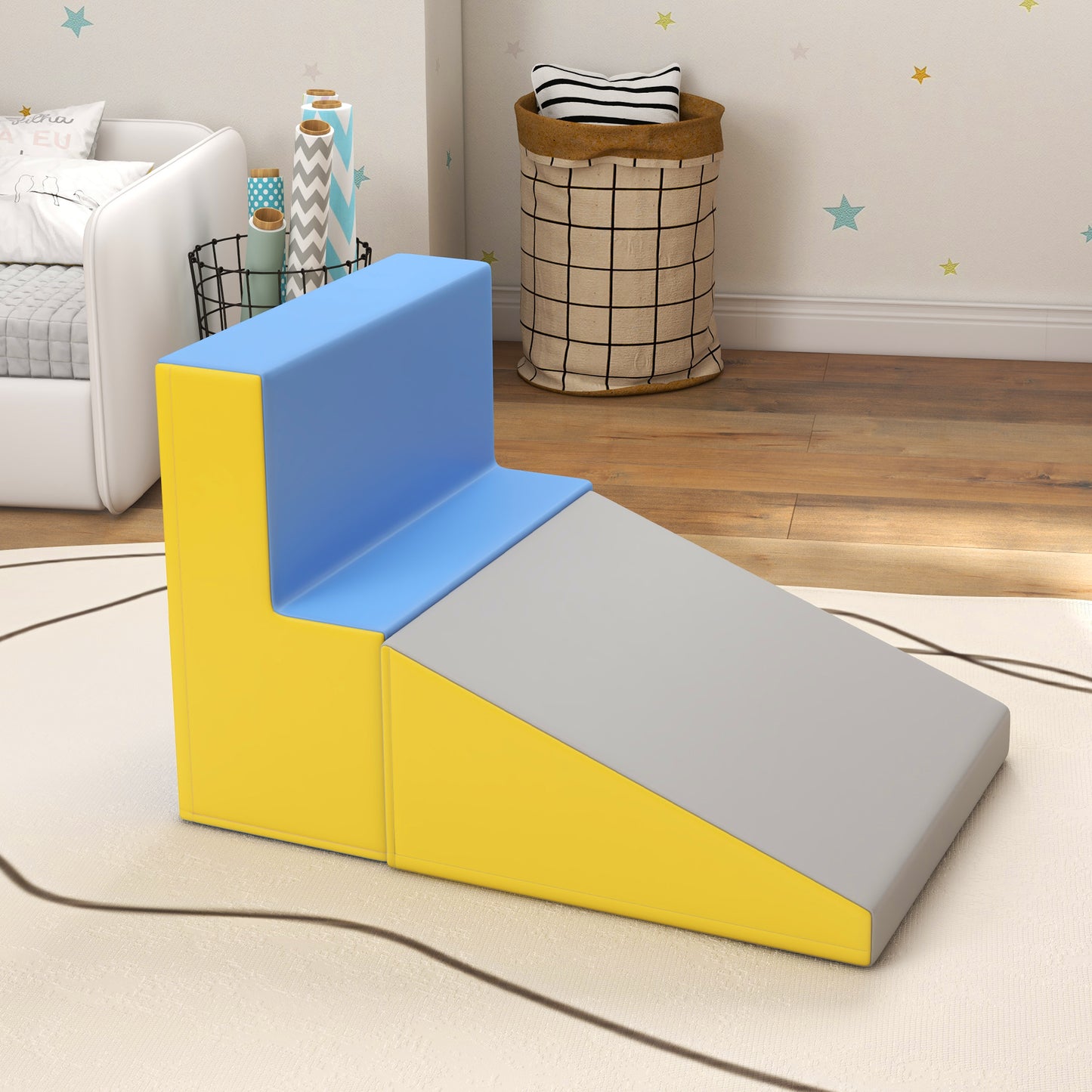 2 Piece Soft Play Set for Toddler Climb and Crawl, for 12-36 Months