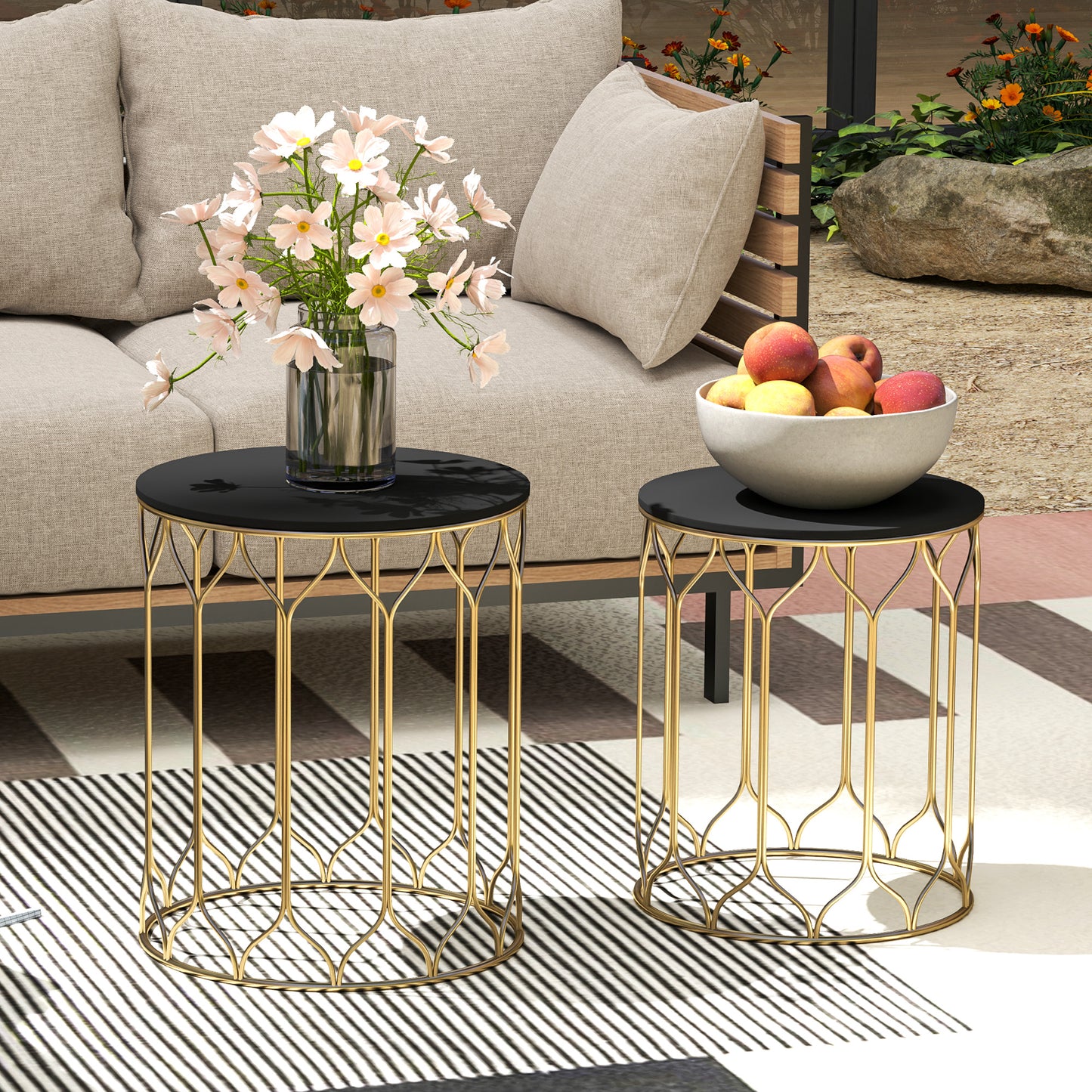 Round Coffee Table Set of 2