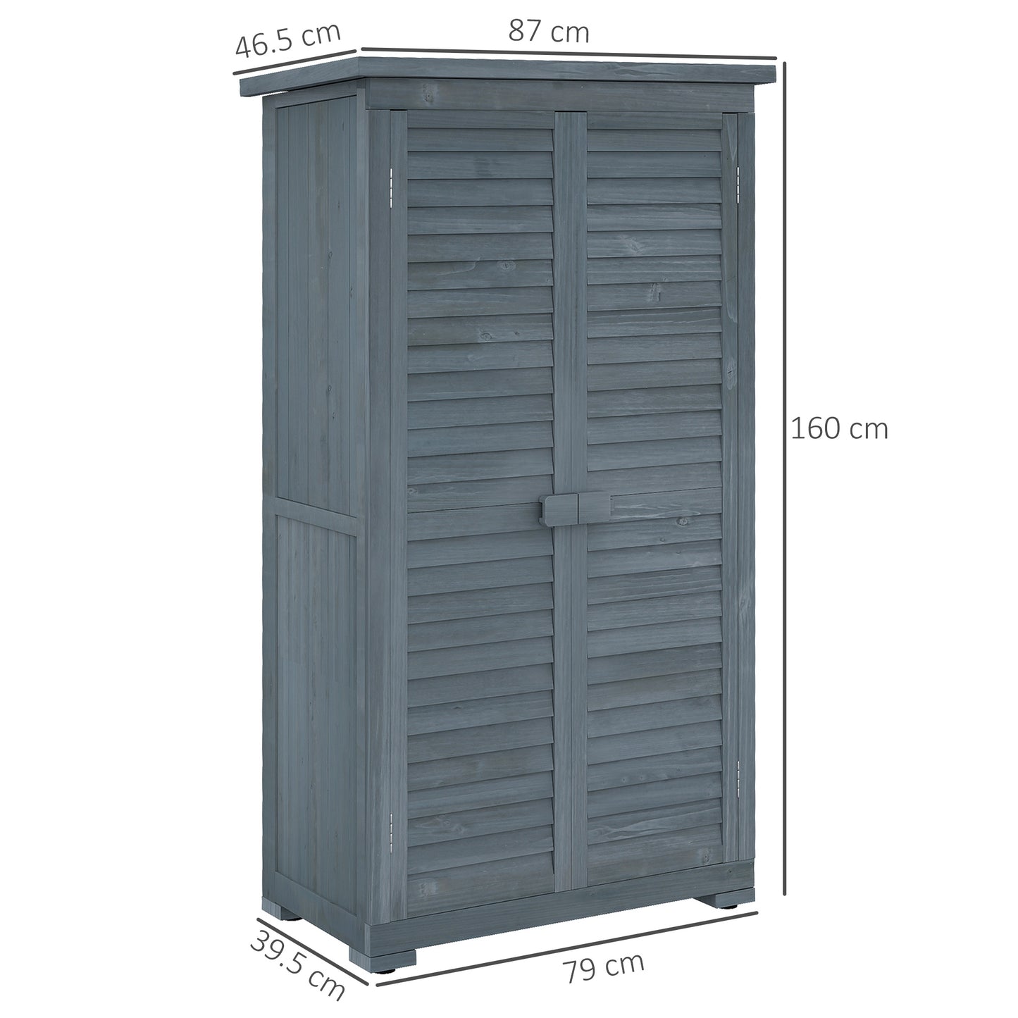 39.5 x 79cm Fir Wood Garden Shed