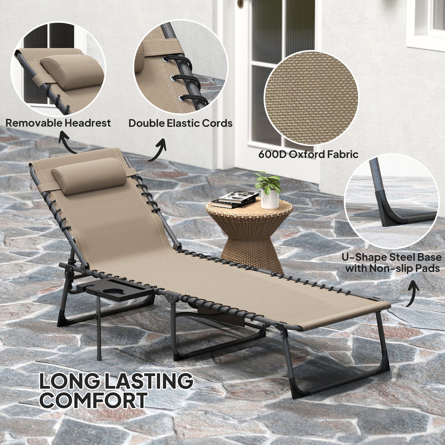 Five-Position Reclining Sun Lounger (4)