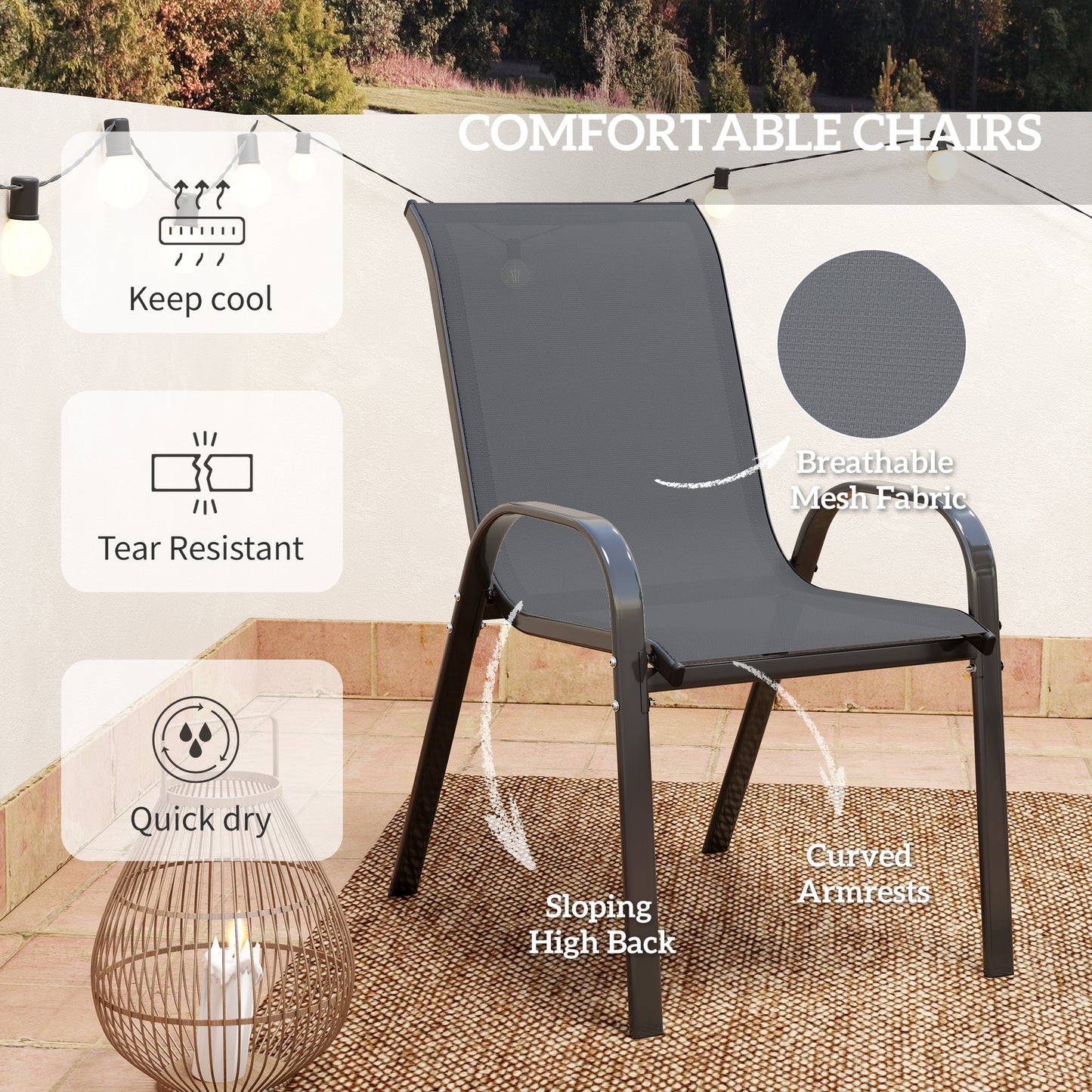 Three-Piece Outdoor Garden Set