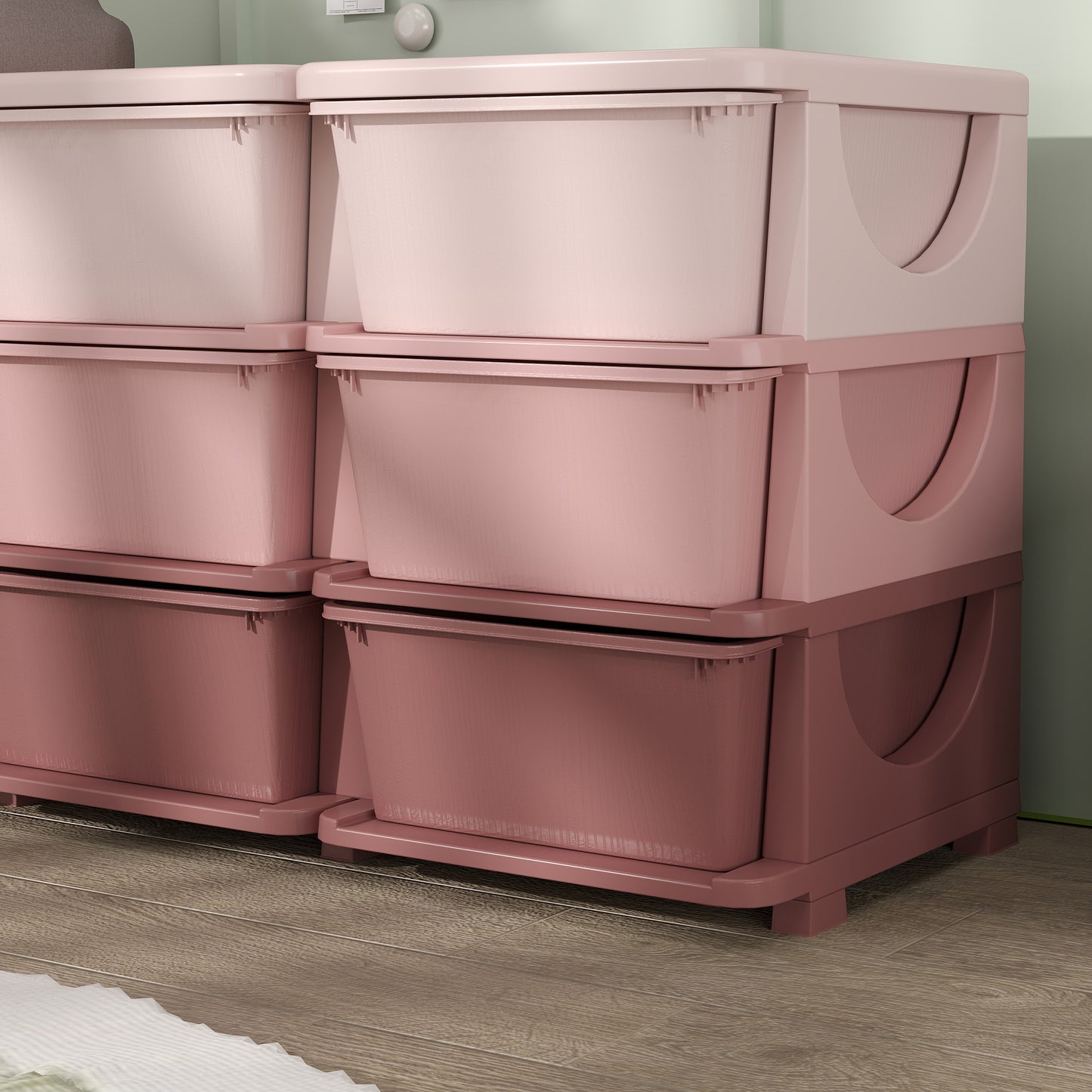 Kids Storage Unit, with Nine Drawers