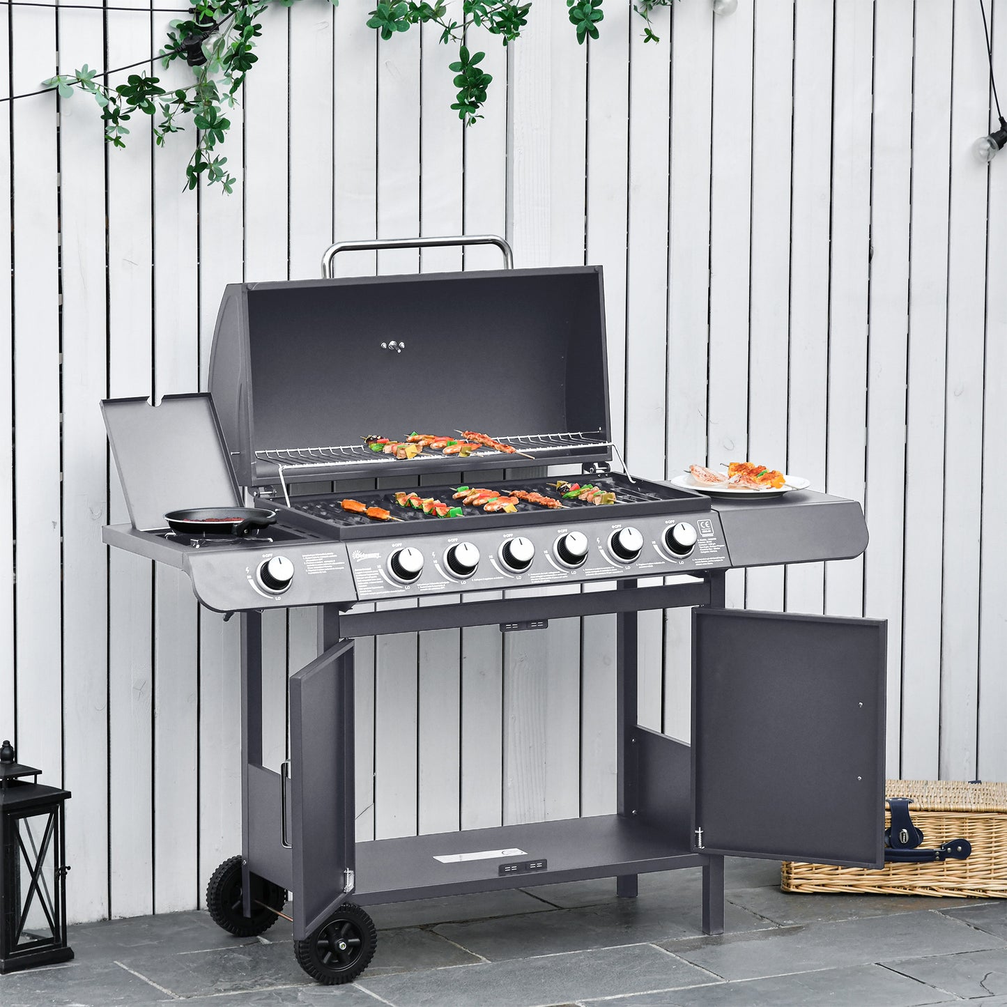 Seven-Burner Gas BBQ Grill