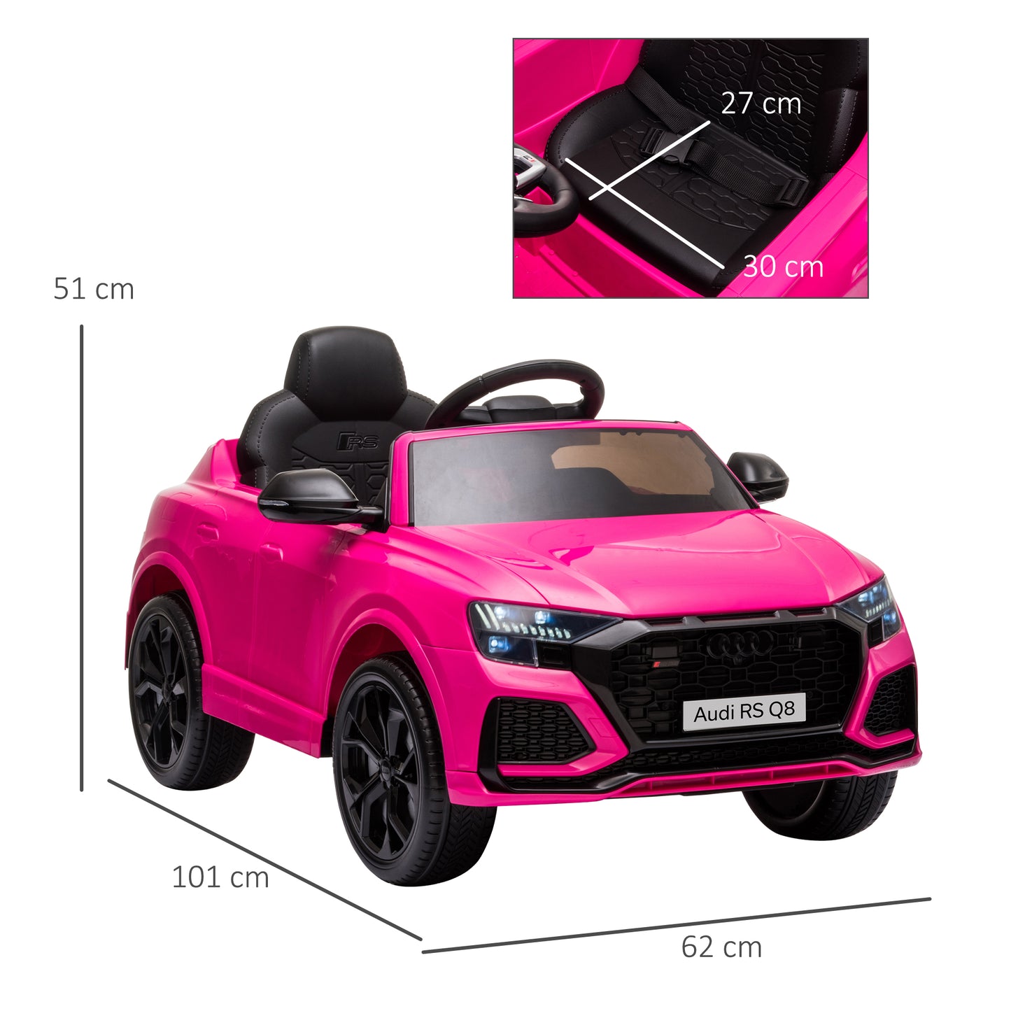 Audi RS Q8 6V Kids Electric Ride On Car Toy w/ Remote USB MP3