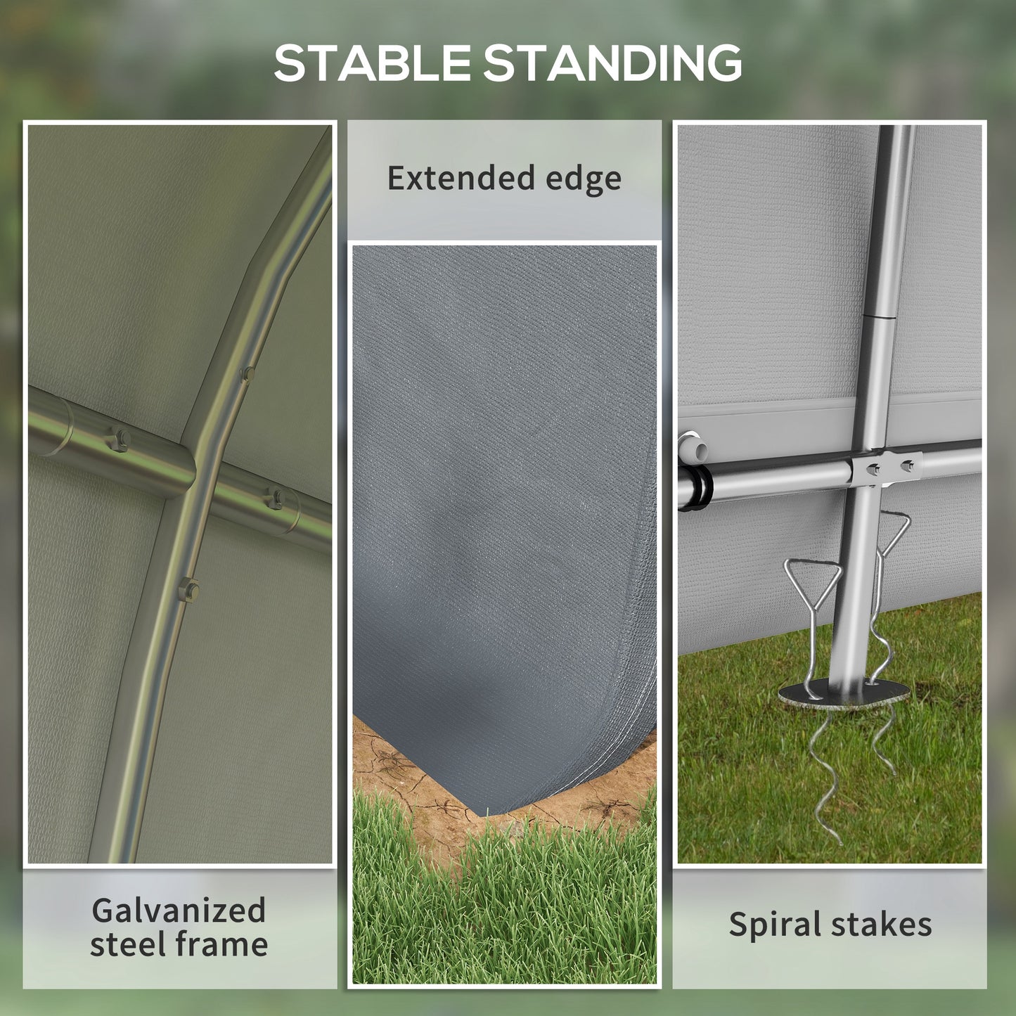 3 x 3(m) Garden Storage Tent, Heavy Duty Outdoor Shed