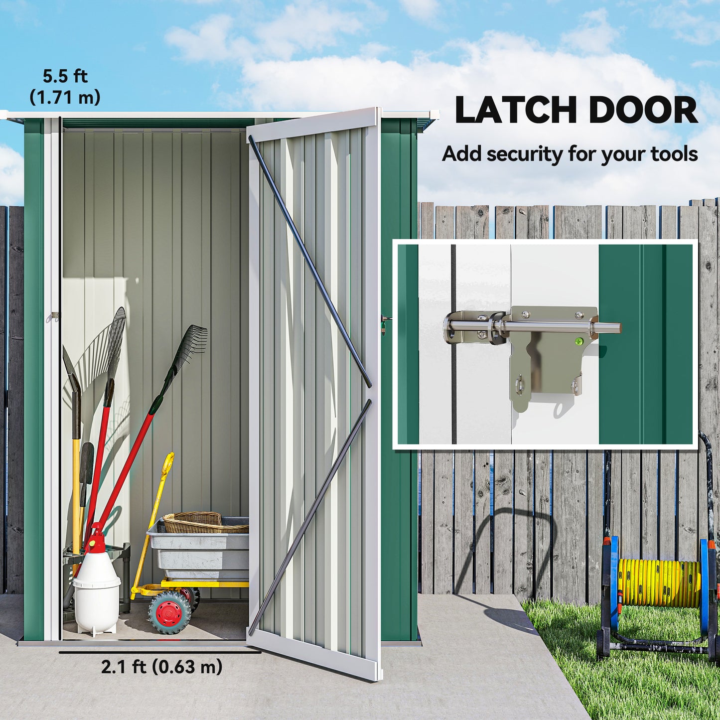 5ft x 3ft Garden Storage Shed (2)