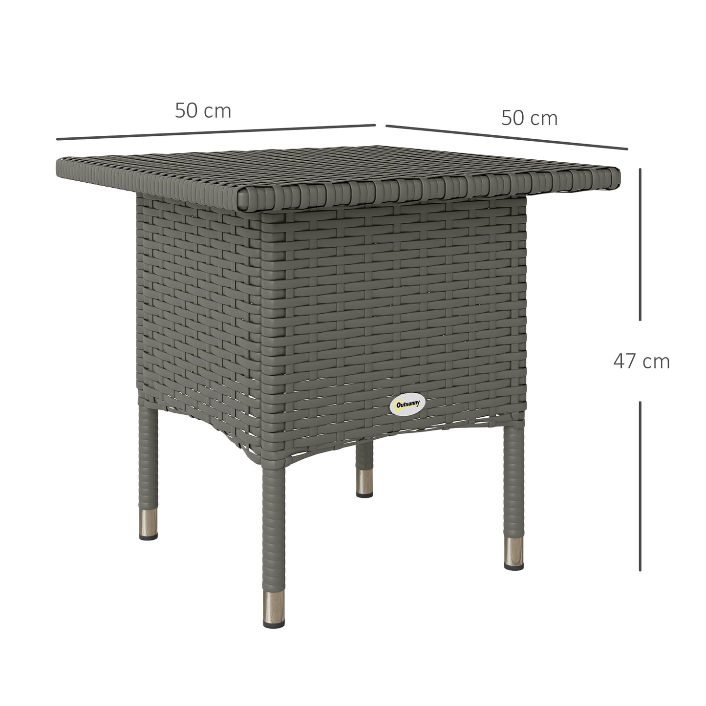 Rattan Side Table, Outdoor Coffee Table (2)