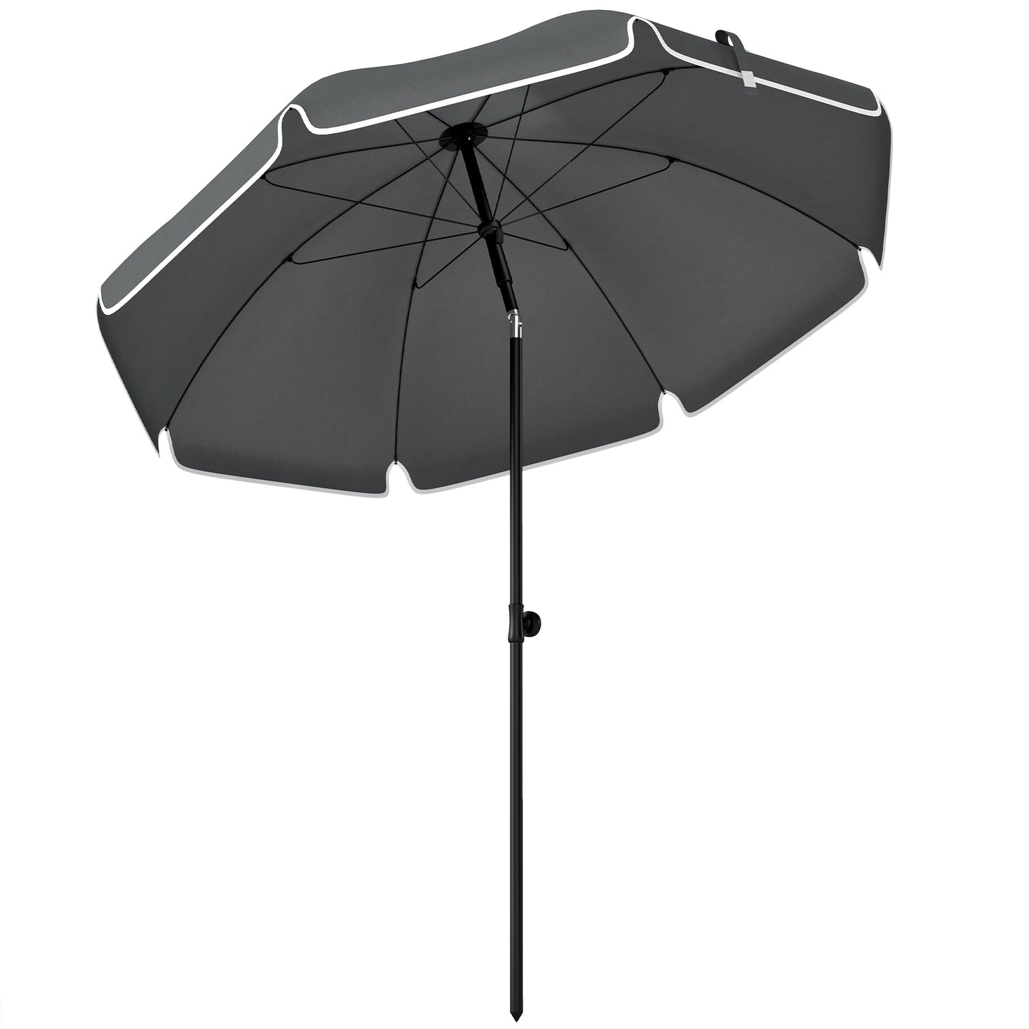 1.8 m Beach Umbrella Parasol with Sand Anchor (1)
