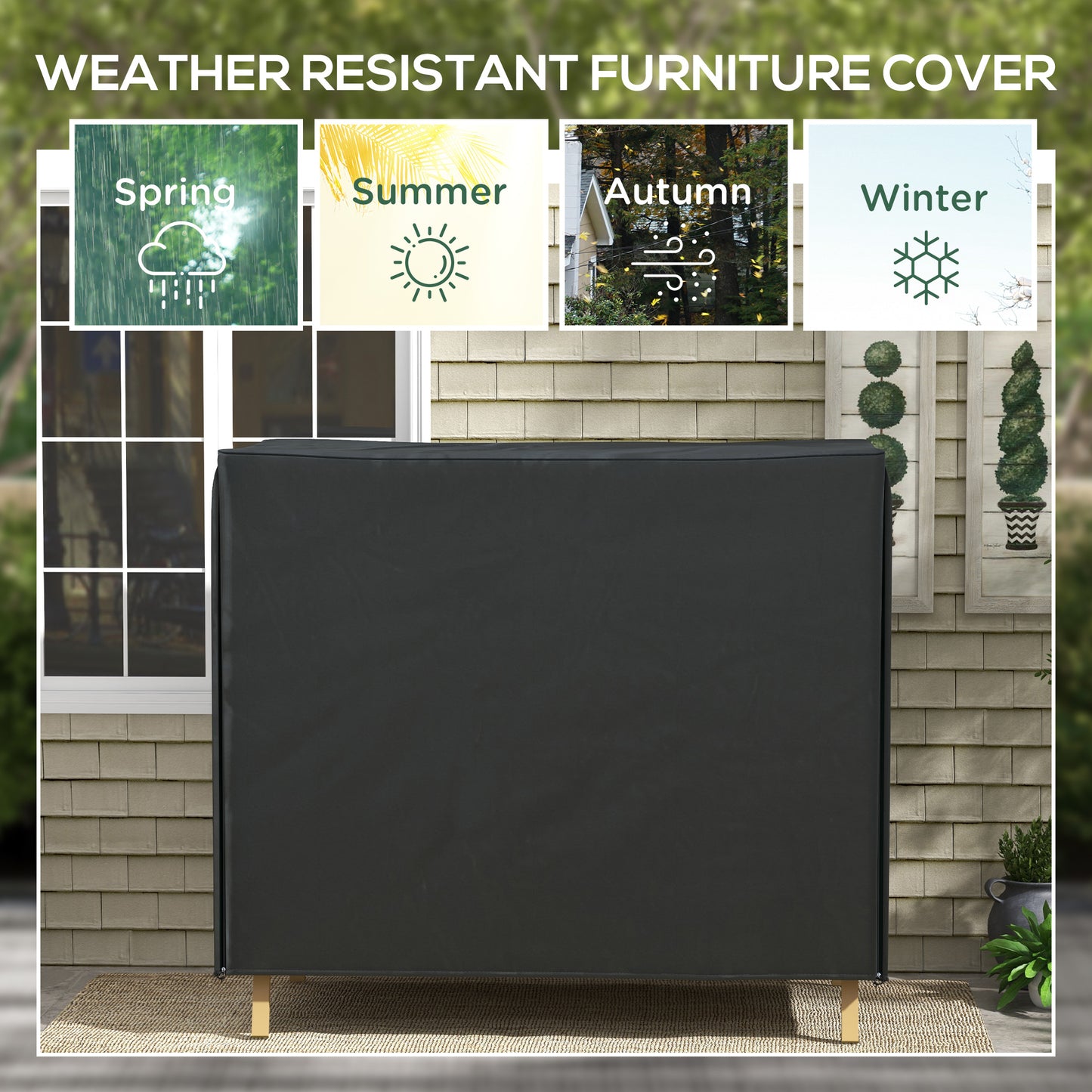220 x 125cm Three-Seater Swing Chair Protective Cover