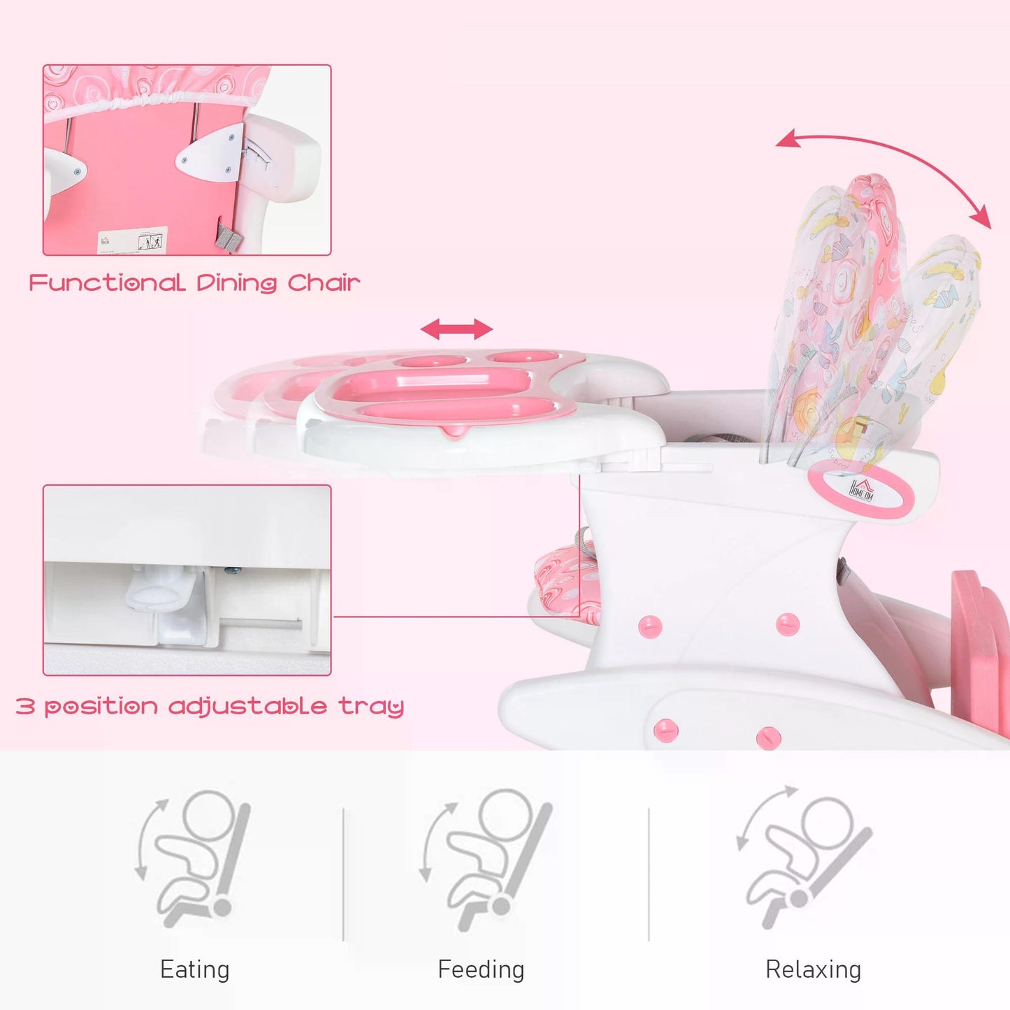 HDPE 3-in-1 Baby Booster High Chair