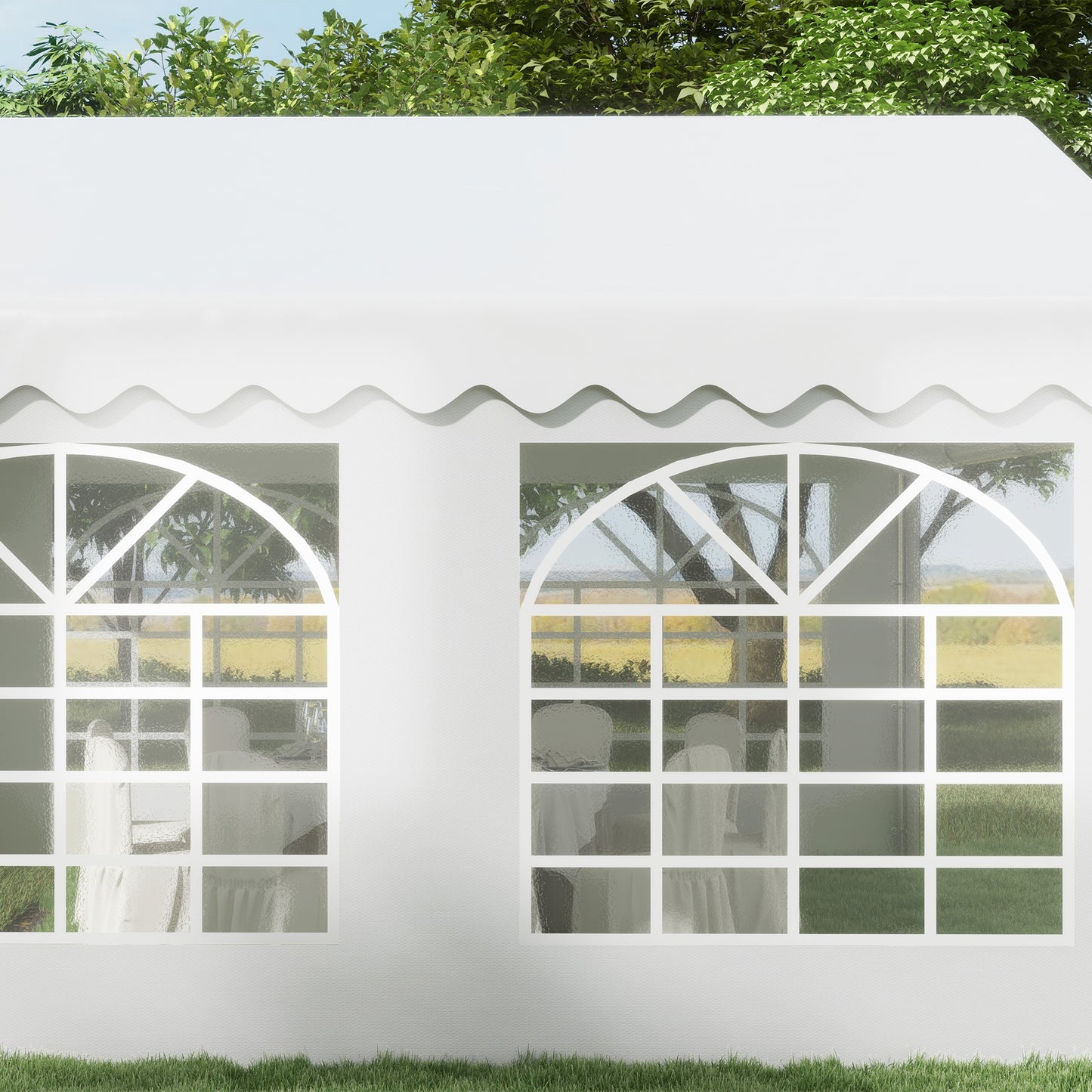 4m x 4m Marquee Party Tent, Heavy Duty Wedding Canopy with Sidewalls