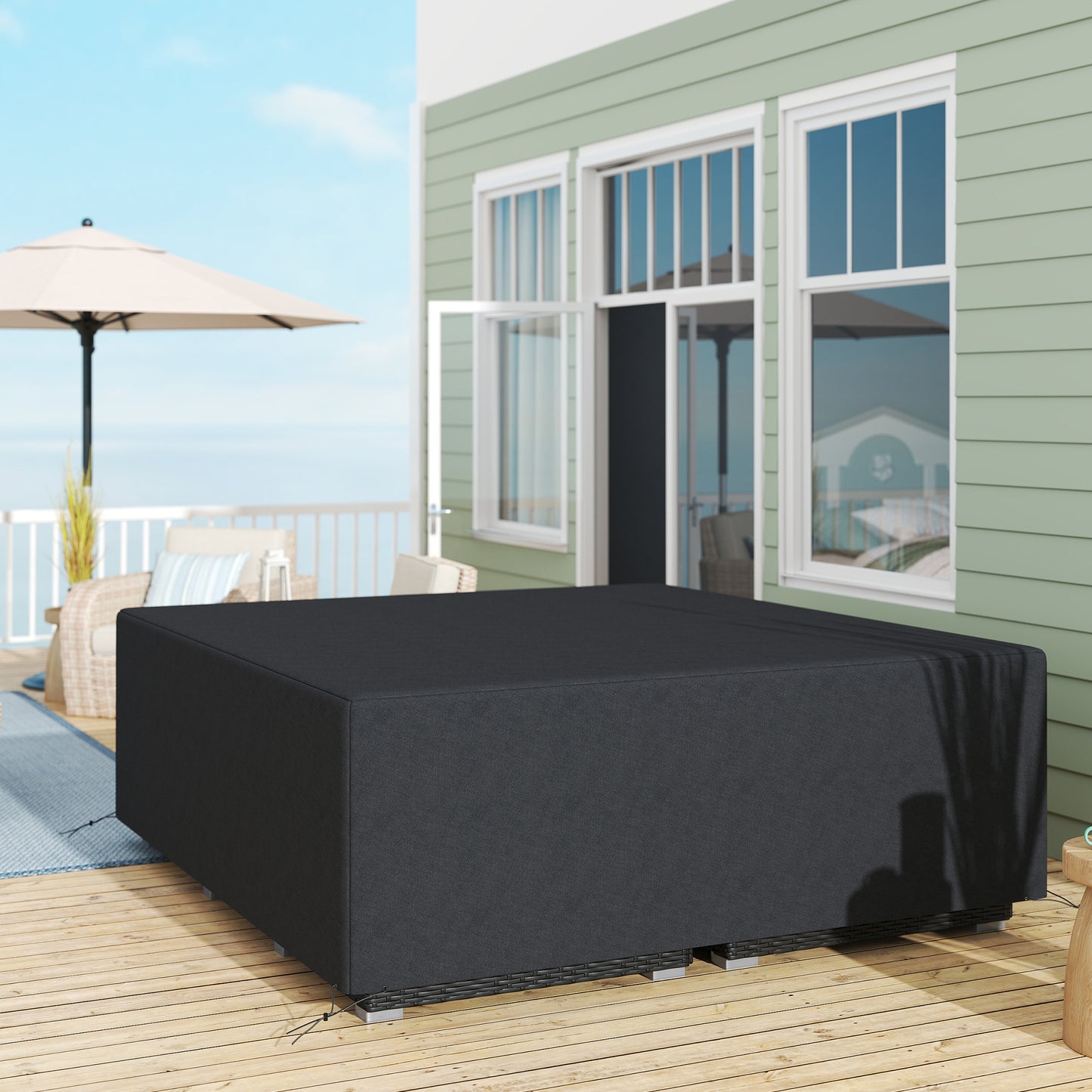 600D Oxford Outdoor Garden Furniture Sofa Set Cover (1)