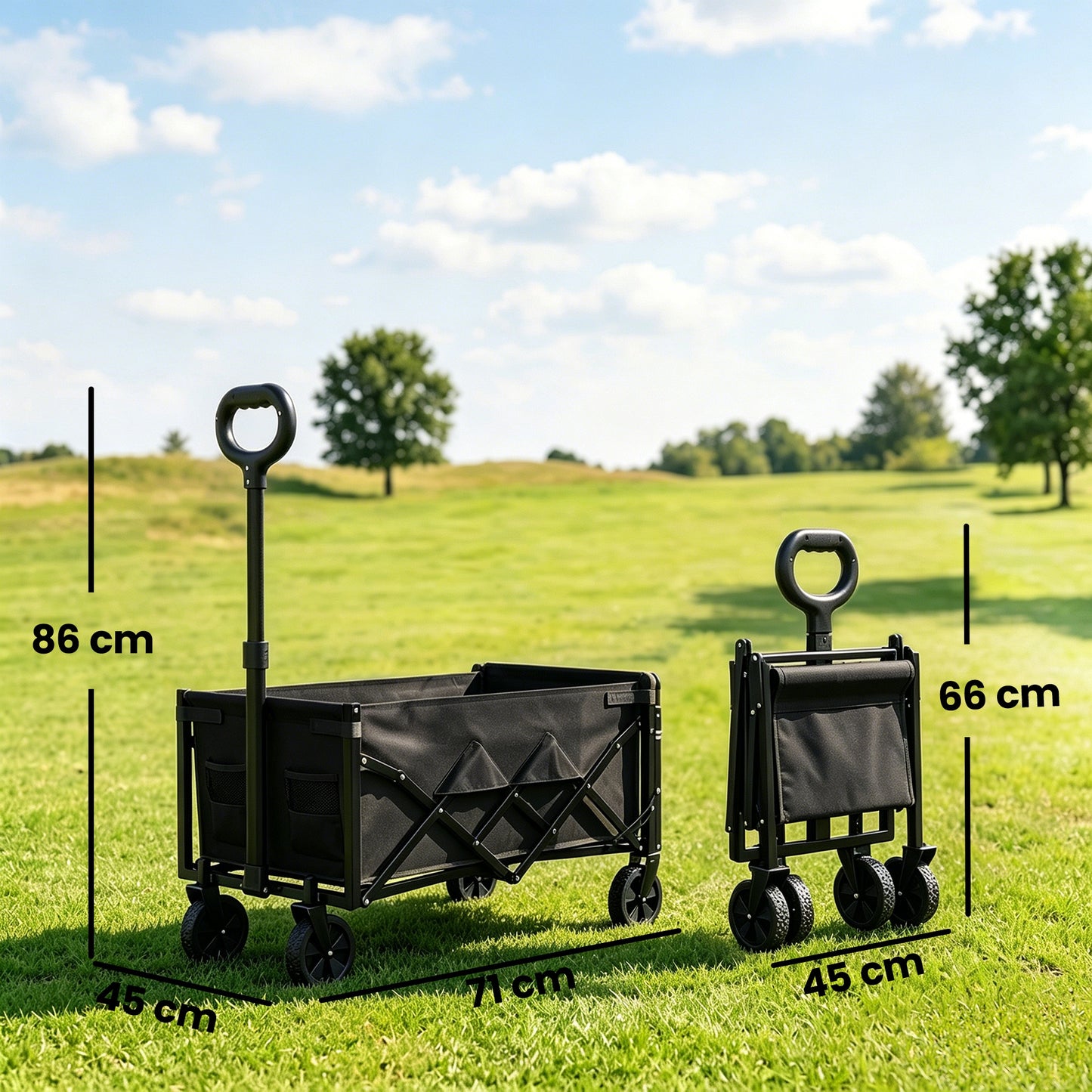 60L Foldable Festival Trolley on Wheels