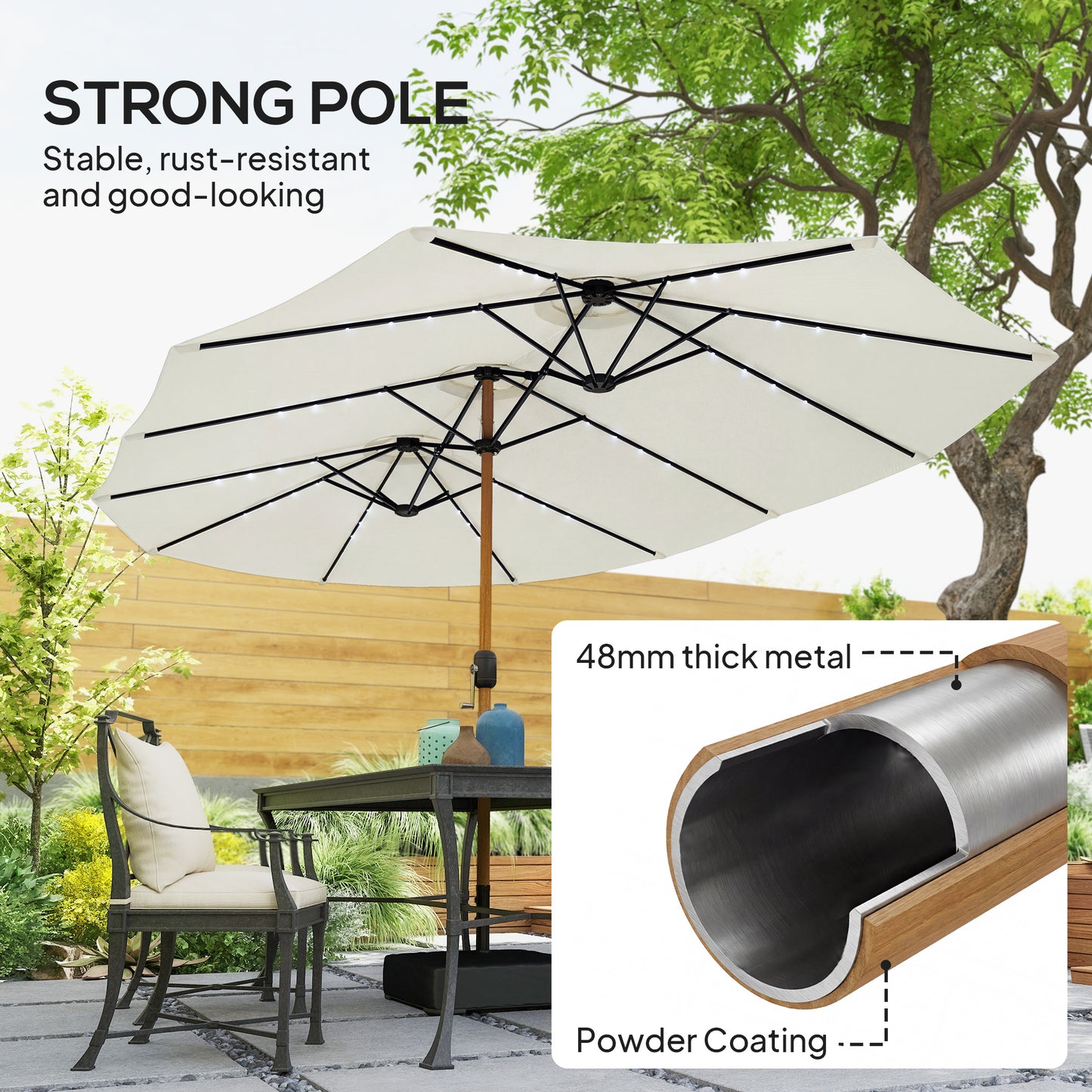 Double Sided Garden Parasol