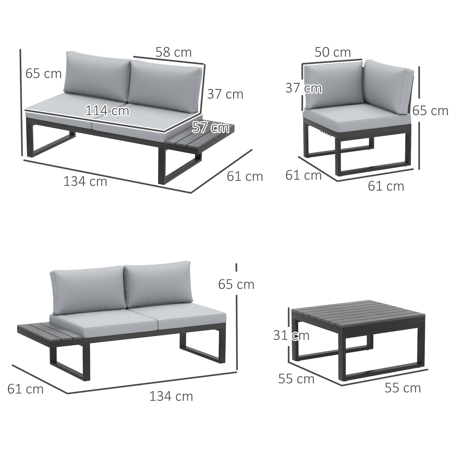 4 Pieces Garden Furniture Set (1)