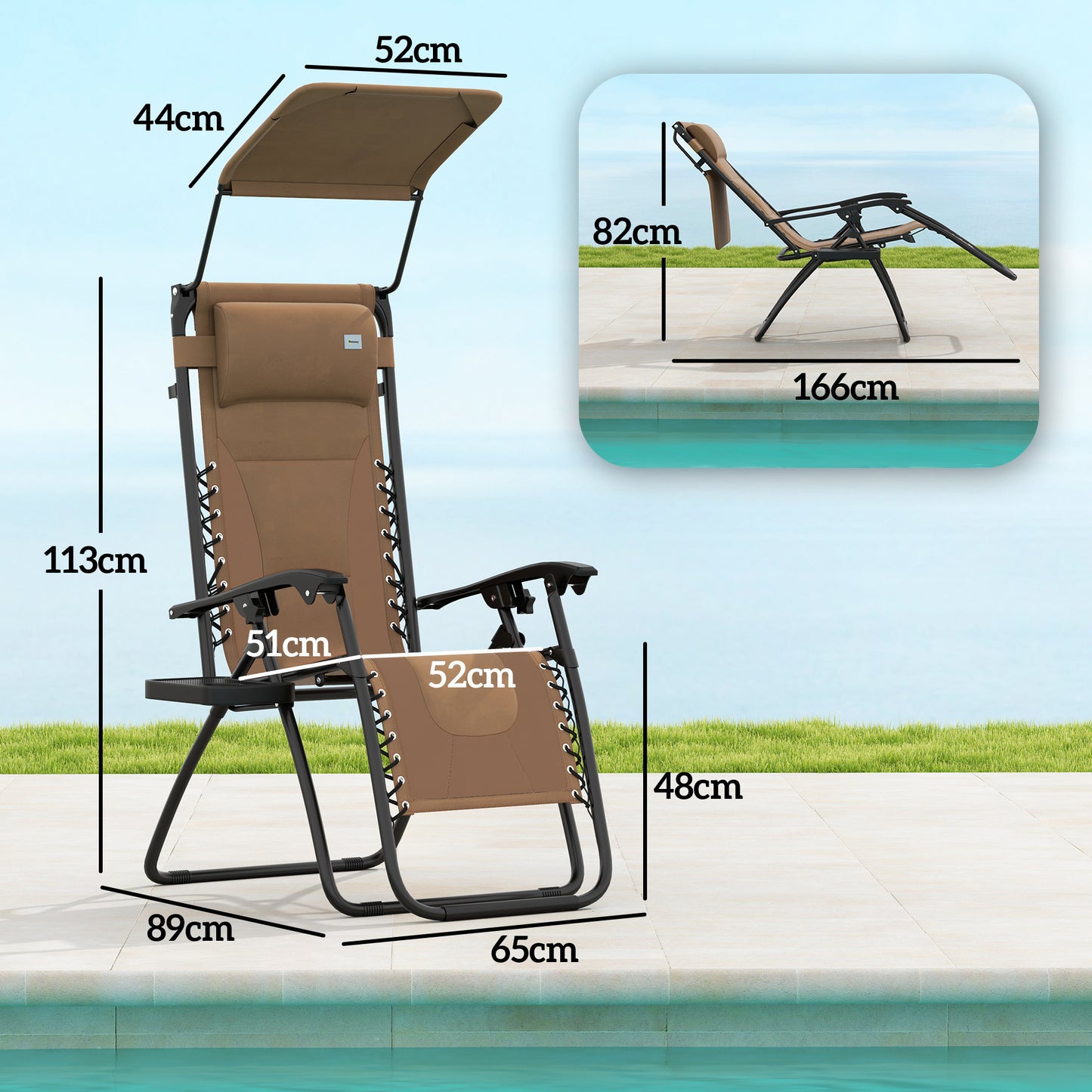 Zero Gravity Lounger Chair Set of 2 (2)