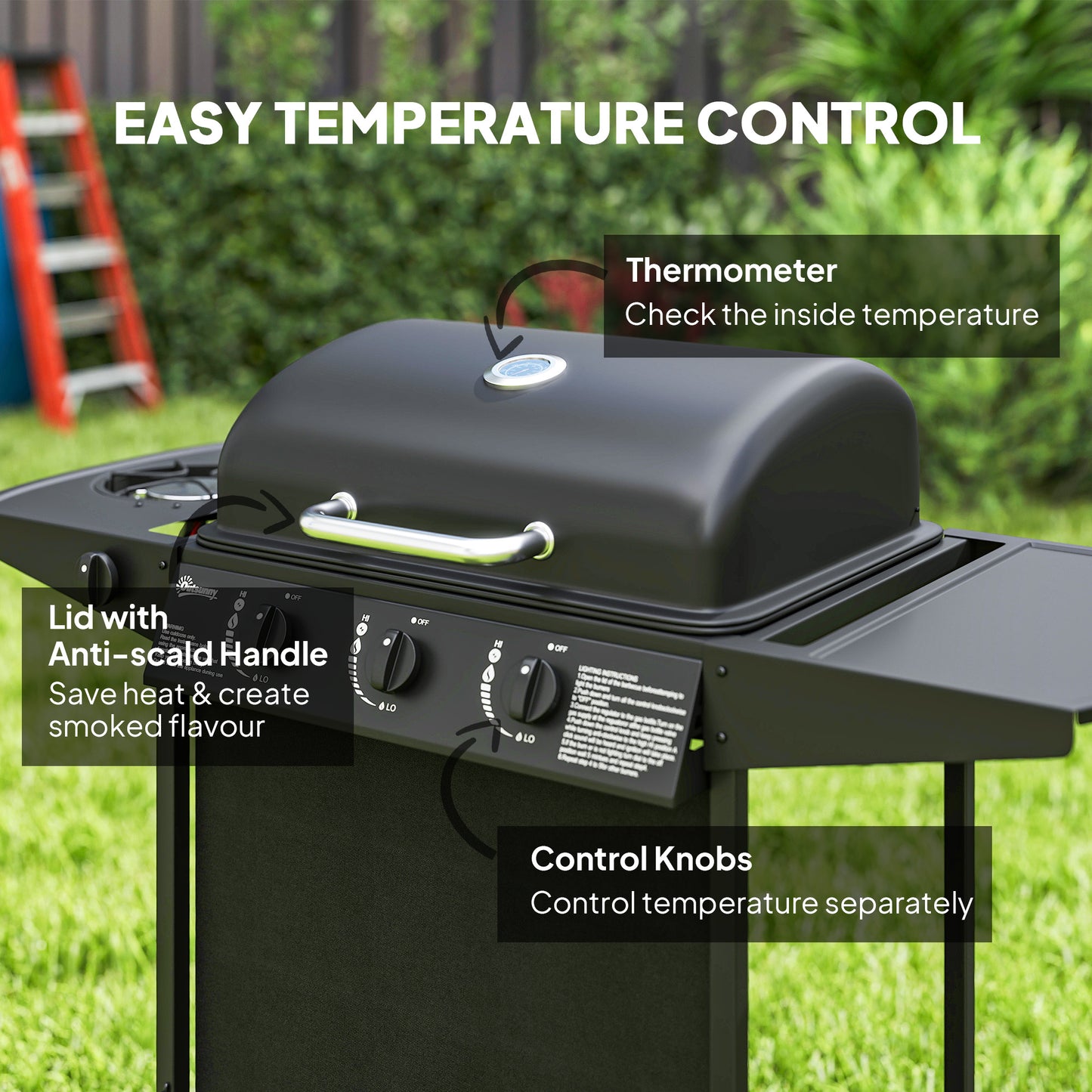 Four Burner Gas Grill BBQ