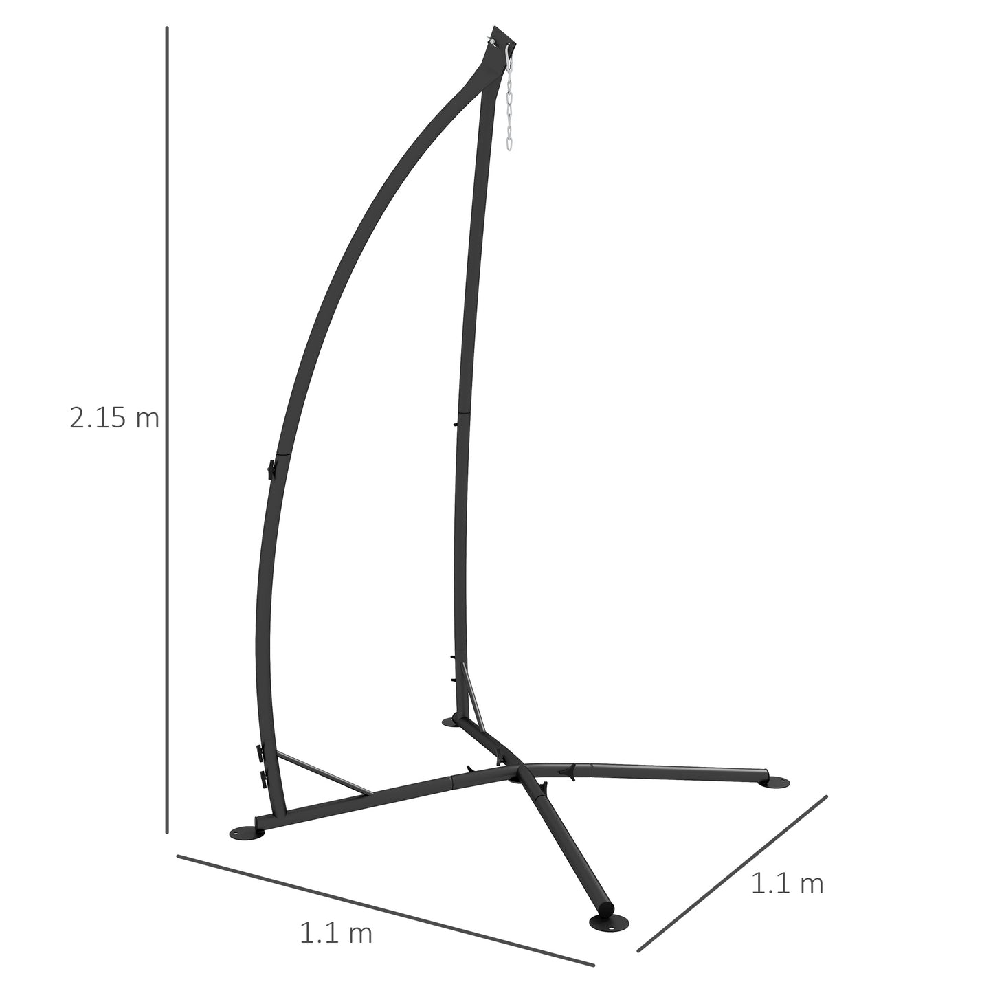 Hammock Chair Stand, Hanging Heavy Duty Metal Frame Hammock Stand (2)