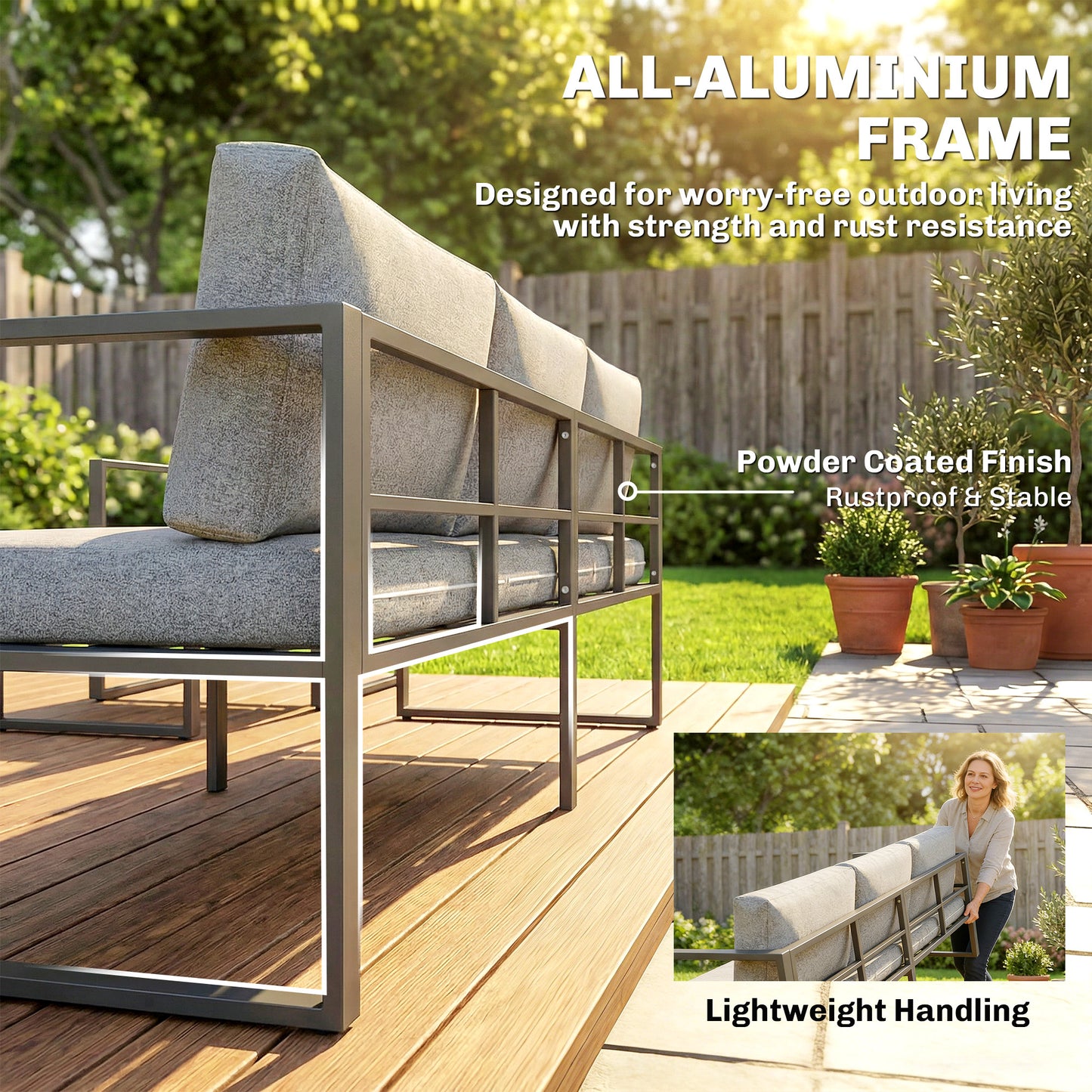 4 Piece Outdoor Garden Furniture Set