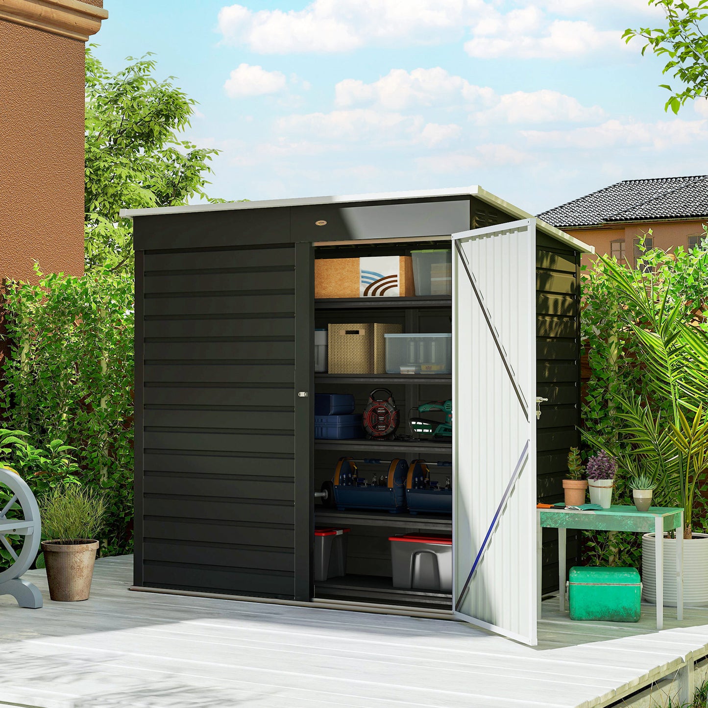 6 x 4ft Metal Garden Storage Shed