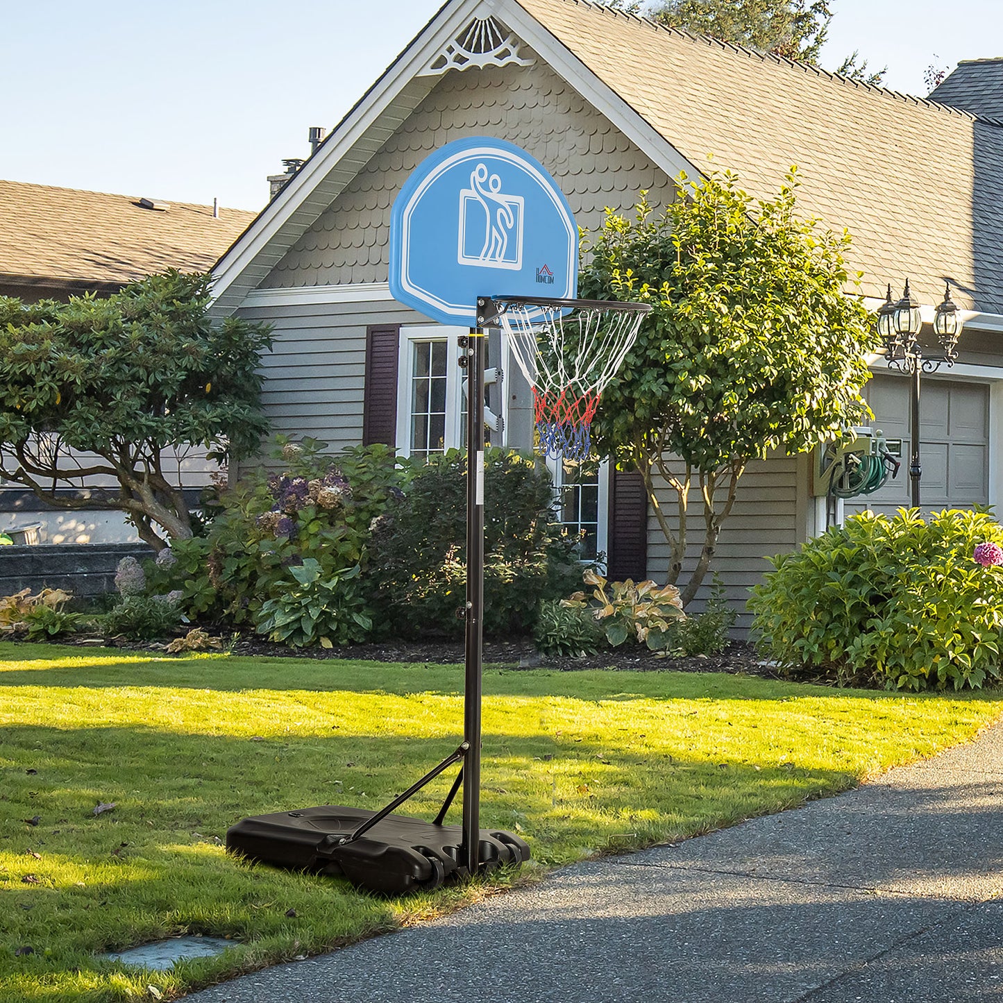 Adjustable Basketball Hoop and Stand, with Wheels and Weight Base